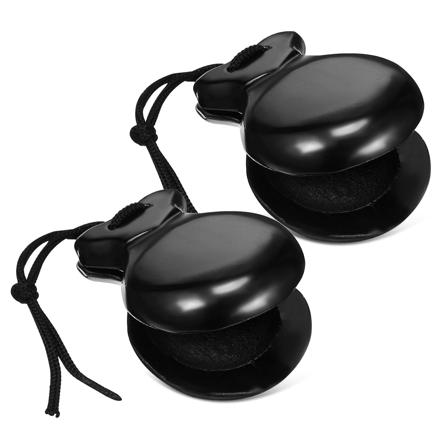 Wooden Castanets Pair – Lightweight Finger Percussion Instruments for Adults and Kids, Clear Sound Handheld Music Tools, Ideal for Dance, Education, Rhythm Practice, and Performances