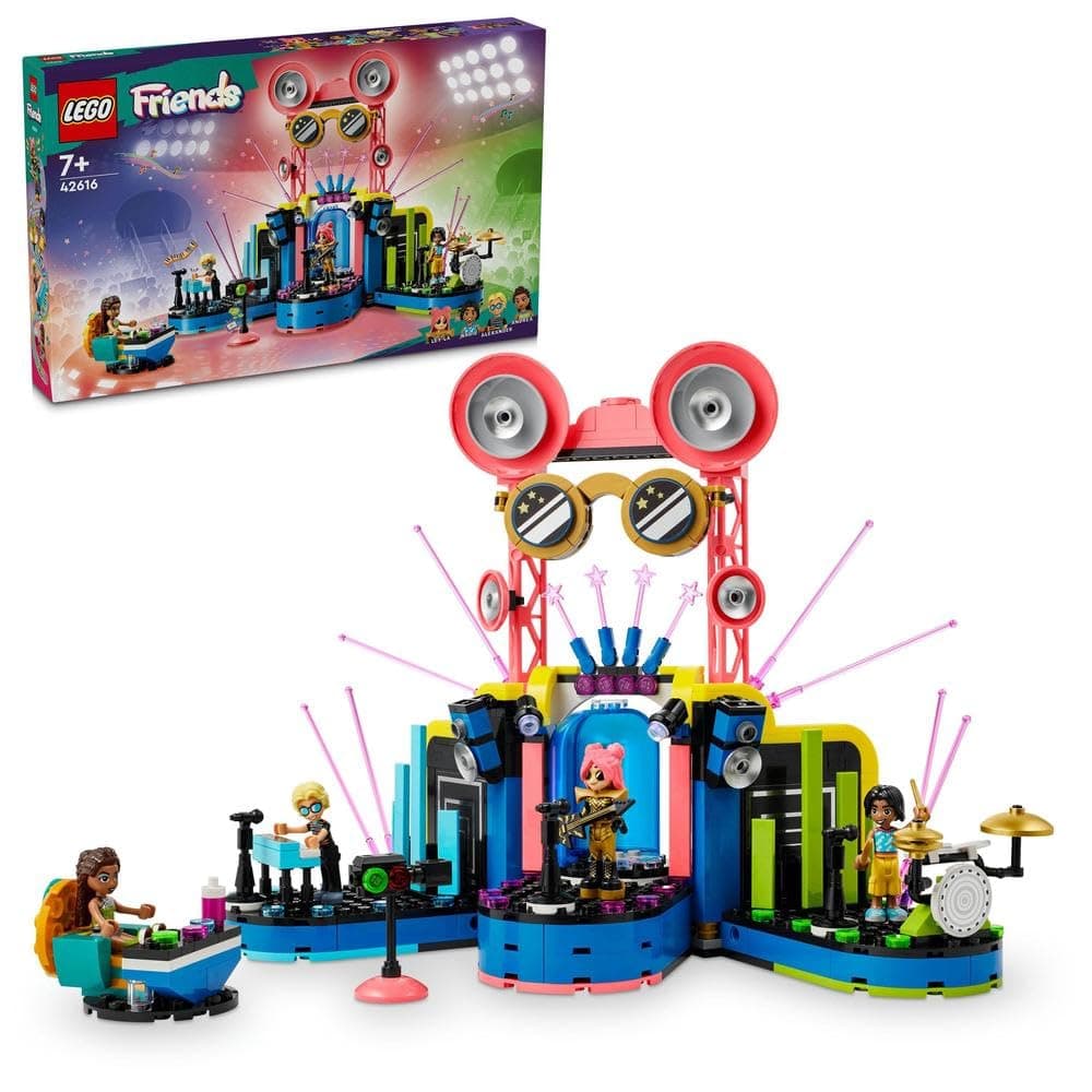 LEGO Friends Heartlake City Music Talent Show Set, Musical Toys for 7+ Year Old Girls, Boys & Kids, with Guitar and Keyboard Instruments, 4 Characters Inc. Andrea, Role-Play Building Toy Gift 42616