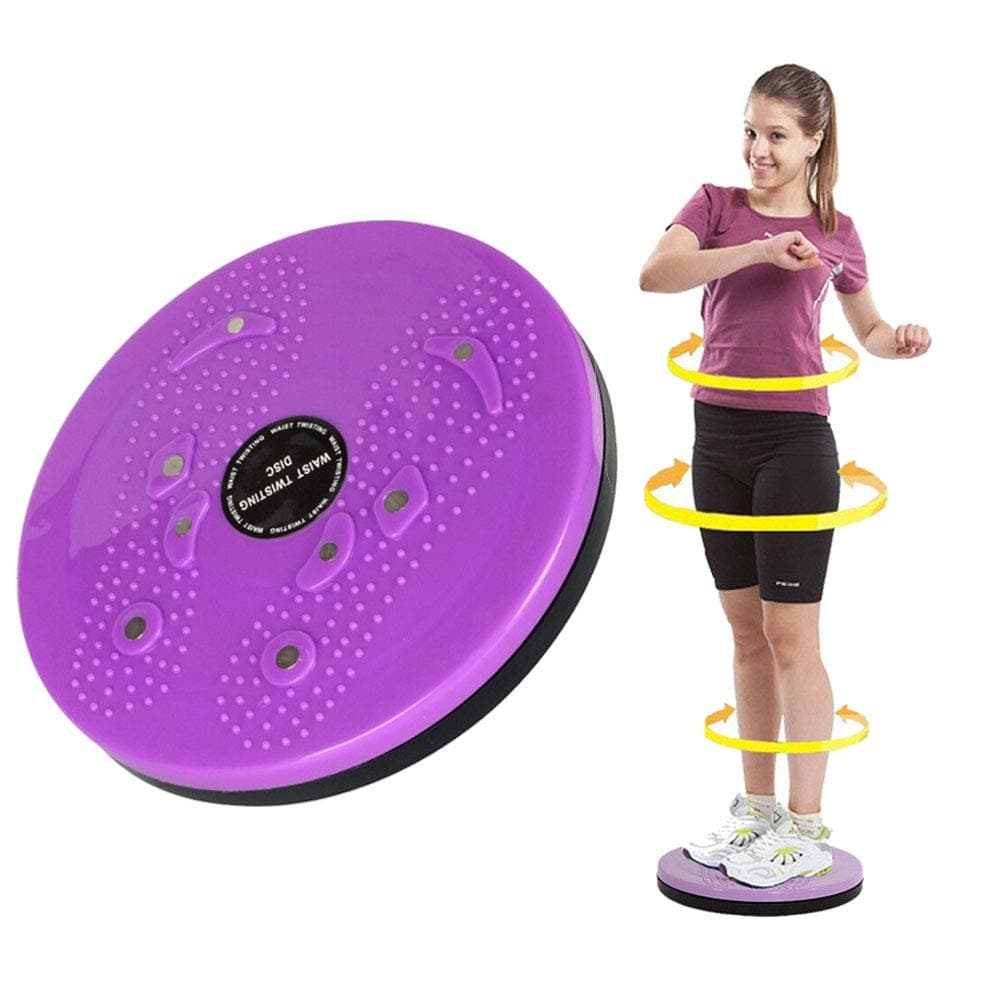 Purple Waist Twister Disc Board Body Shaping Wriggling Plate Home Fitness Device Machine Rotating Torsion Disc Board Aerobic Magnet, Female Sports Equipment Aerobic Exercise Foot Massage