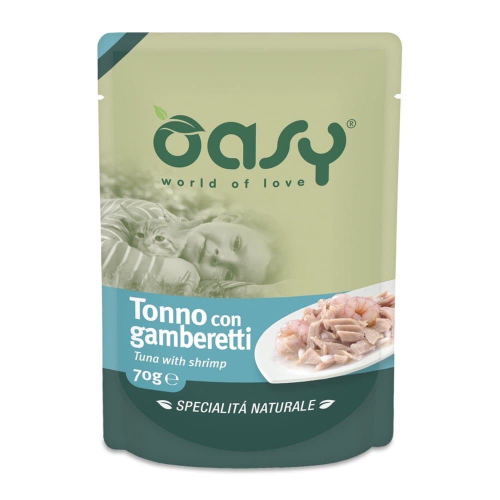 Oasy Tuna And Shrimp Wet Cat Food In Bag 70 g