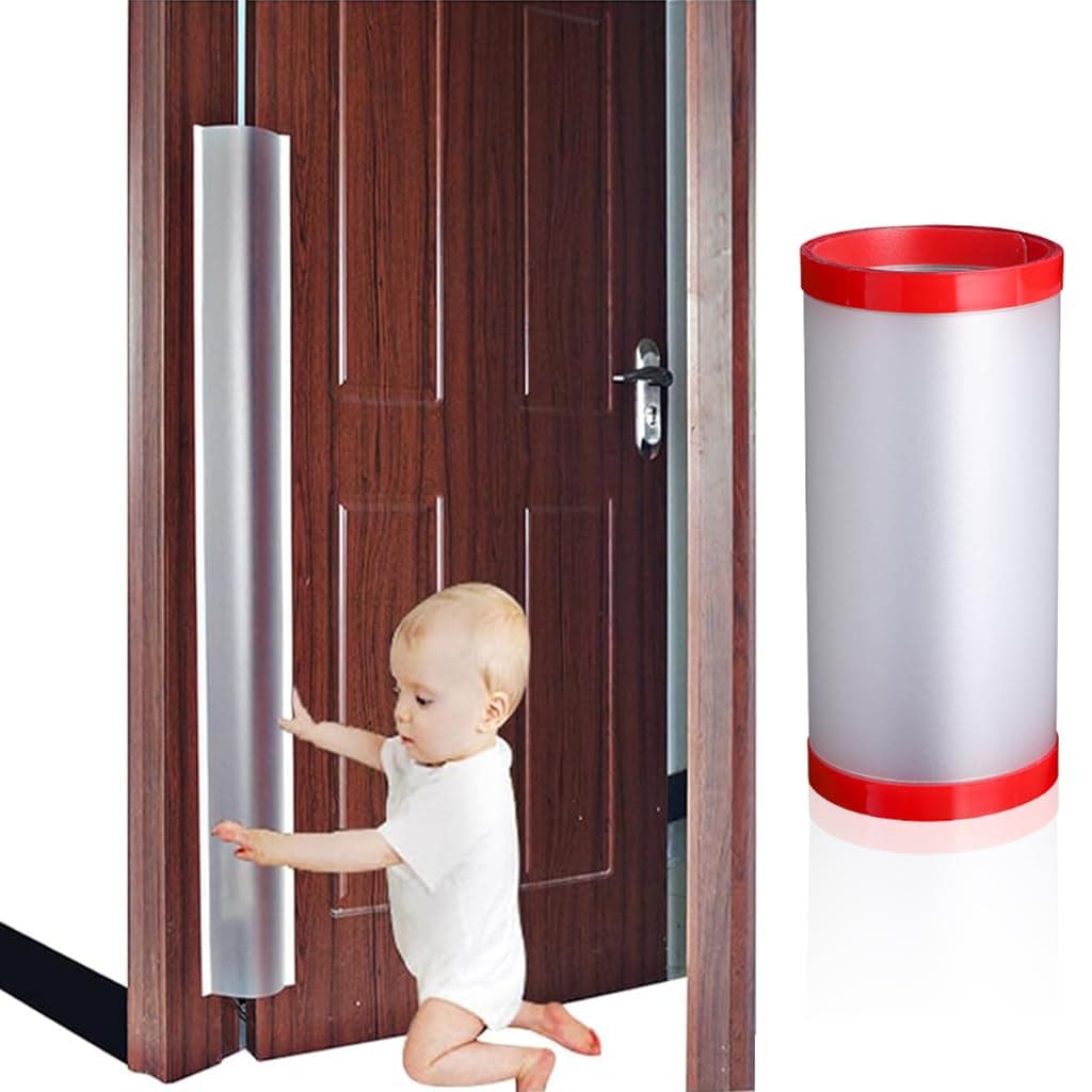 HANNEA® Door Jam Shield, Finger Pinch Guard for Baby Proofing, Kids Anti-Pinch Protection Strip for Door Crack Multi-Purpose Children's Protector Door Seam Sticker for 90 & 180 Degree Doors Frame