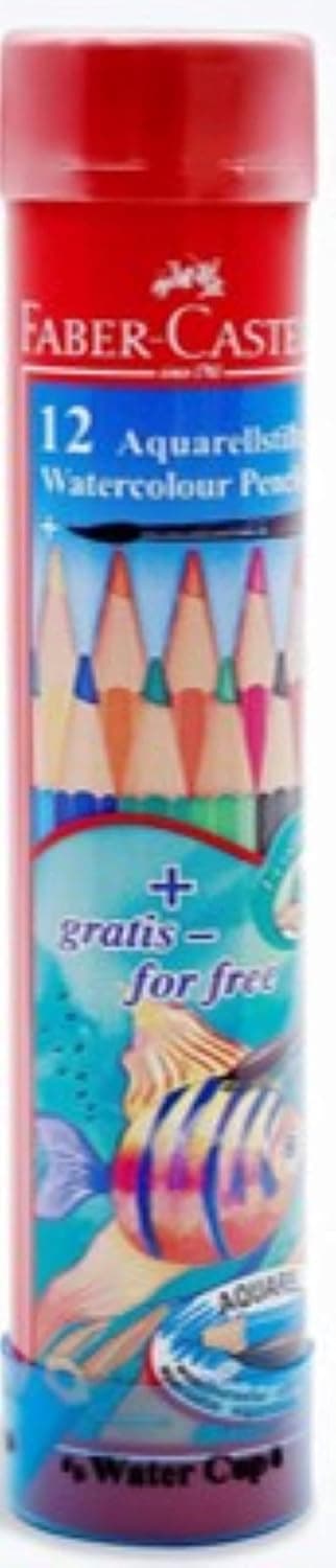 Faber-Castell Water Colour Pencils, Tin of 12 Shades