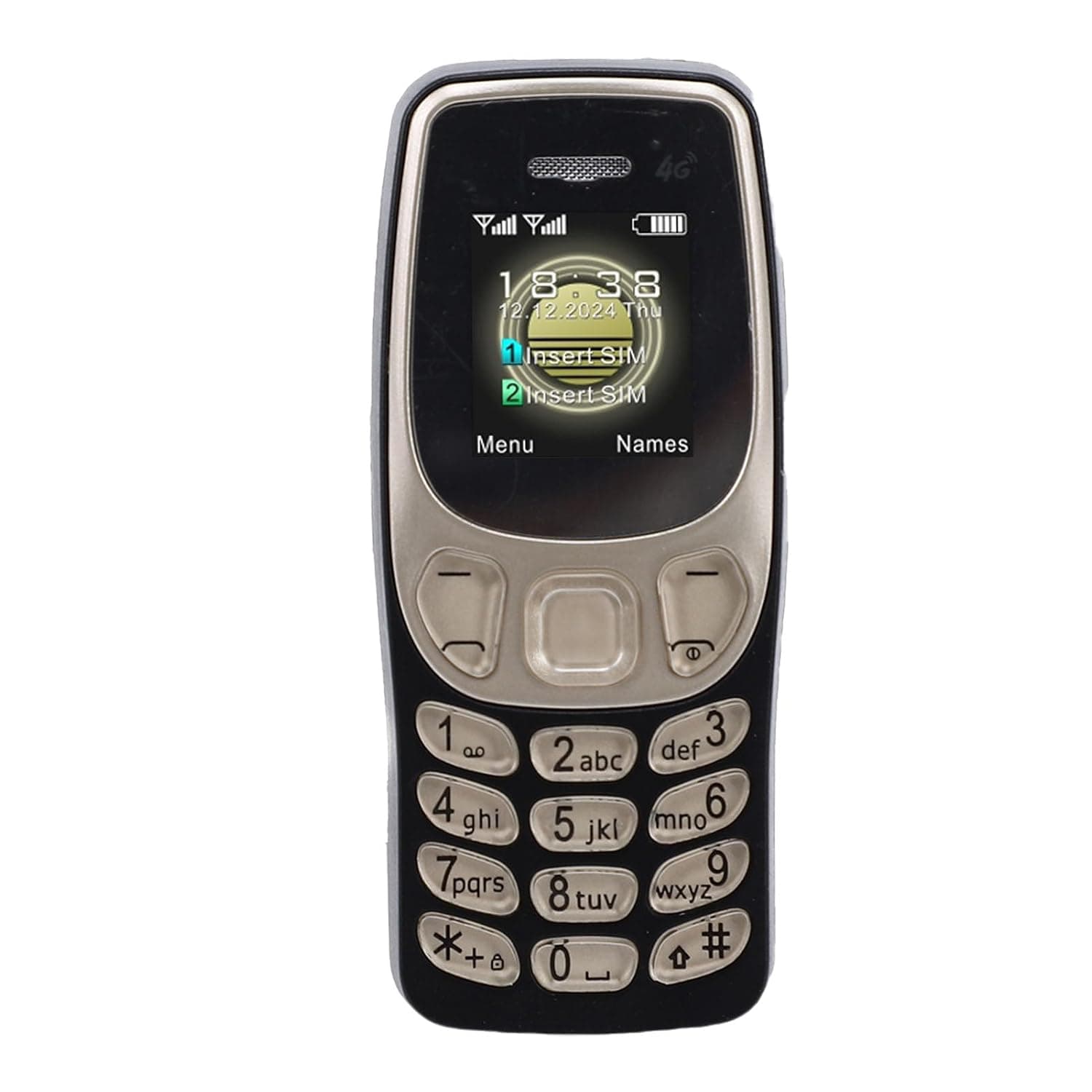 Cryfokt Unlocked Phone for Seniors, Dual SIM Senior 4G LTE Mobile Phone with SOS Key and MP3 Playback, Big Buttons Easy to Use GSM Cell for Elderly, Parents (Black Golden)