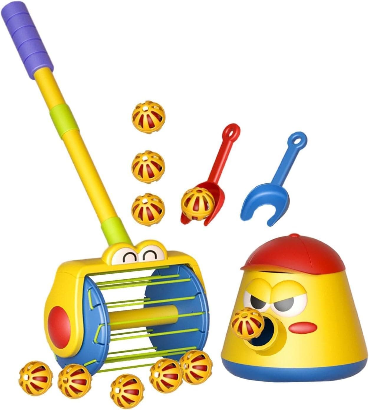 Push Along Walking Toys for Kids, Push & Pull Educational Crawling Toy for Home Nursery Play, Toddler Push Vacuum Toy for 1-3 Year Olds