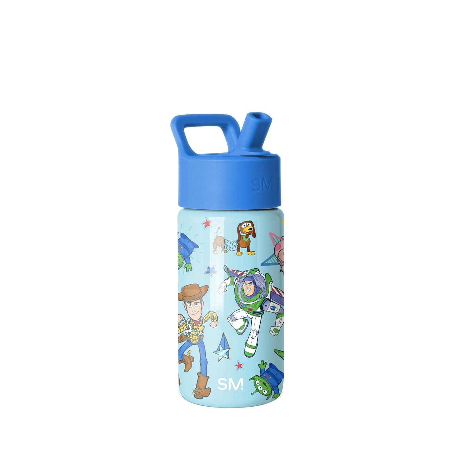 Simple Modern Kids Summit Water Bottle with Straw Lid | Disney Toy Story 14oz Stainless Steel Cup Insulated Tumbler for Boys, Girls, School | Buzz and Woody Adventures | Insulated Stainless Steel Buzz and Woody Toddler Water Bottle, Kids Tumbler with Straw | Spill Proof for School, Girls, Boys