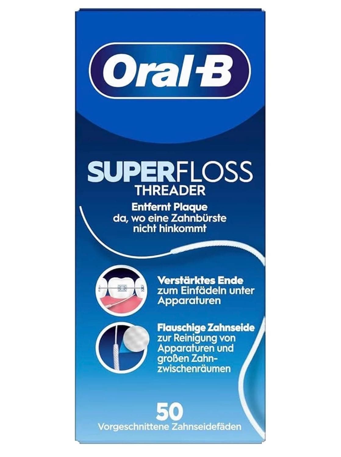 Oral-B Super Floss Mint Dental Floss Pre-Cut Strands 50 ea (Pack of 18)