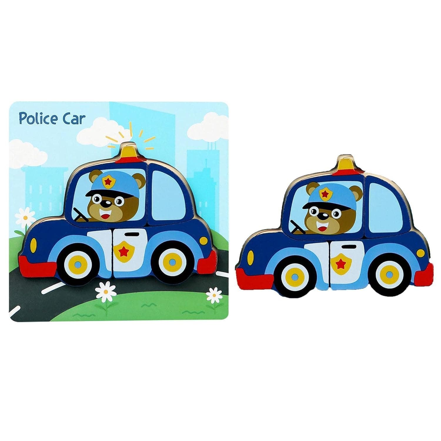Toddler Puzzles Ages 1-3 | Montessori Toddler Puzzle, Wooden Baby Toddler Infant Puzzles for Kids | Animal Vehicle Shape Jigsaw Puzzle Color Sensory Toys for Toddlers Baby Infant Toys Gifts