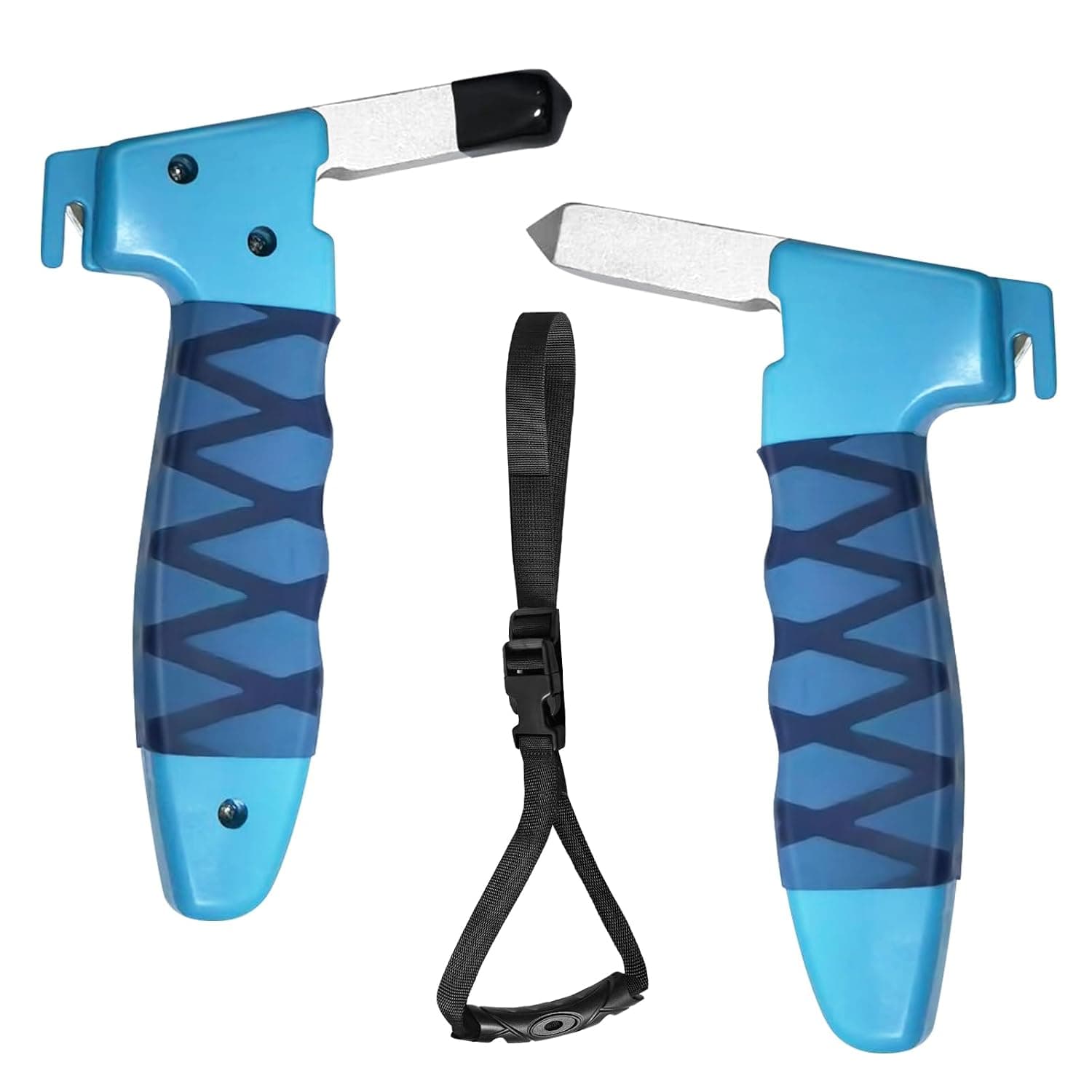 ALMEKAQUZ 2 Pack Car Handle Assist for Elderly, Auto Cane Portable Vehicle Support Handle, 3 in 1 Multifunctional Standing Mobility Aid Tool for Elderly, Car Strap with Nylon Band (Blue)