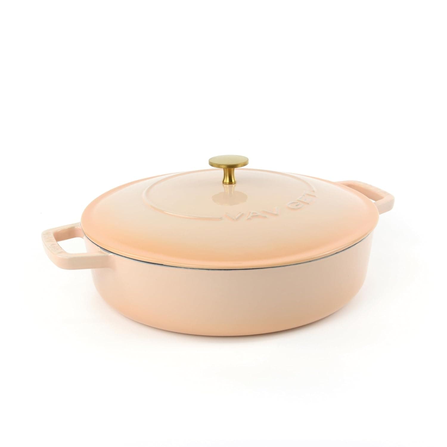 Healthy and Safe, Non-Stick Enameled Cast Iron Dutch Oven Braiser. 28cm, 3.79L, 11 Inch, 4QT Induction and All Stove Compatible, Oven & Grill Safe