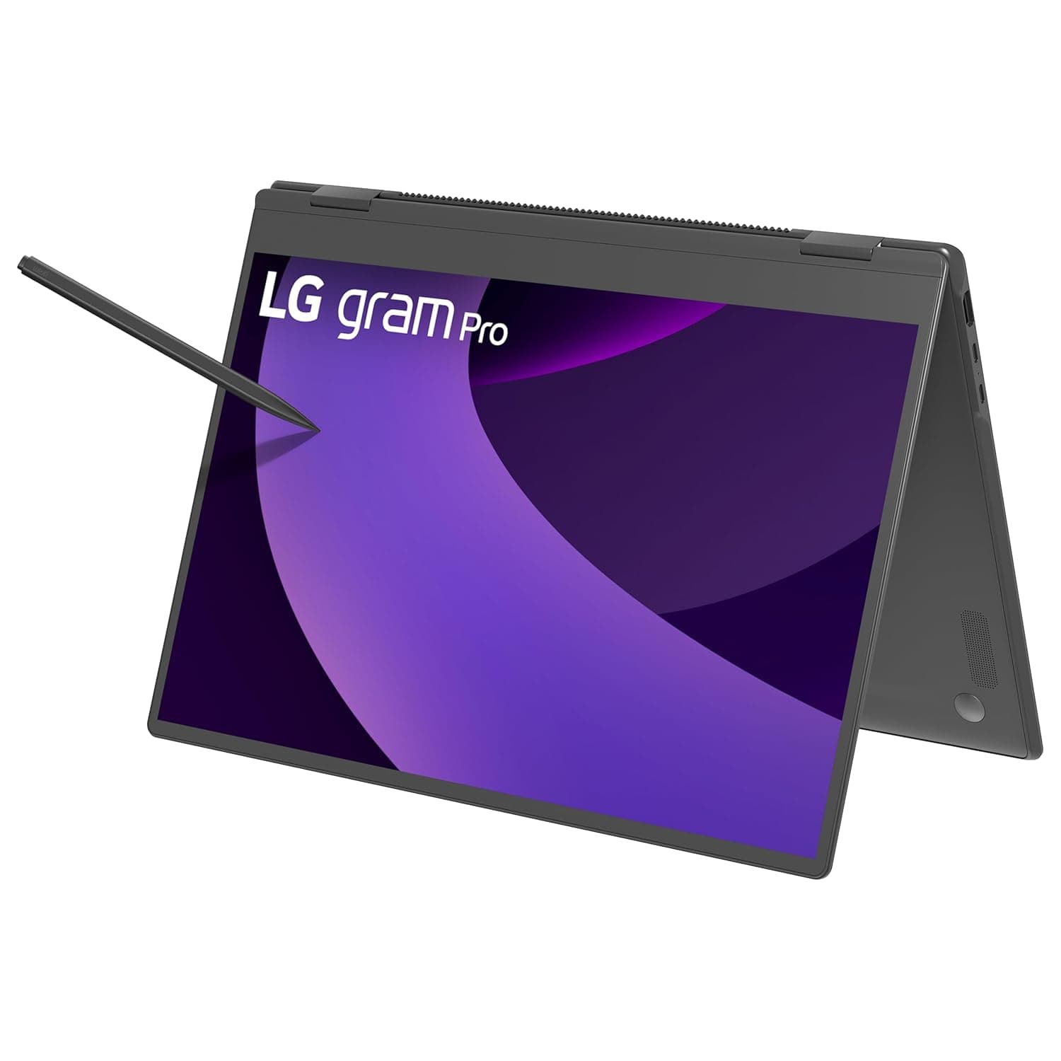 LG gram Pro 2in1 16-inch Lightweight Laptop Computer, Intel Evo Edition Powered by Intel Core Ultra7 255H Processor, Windows 11 Home, 32GB RAM, 2TB SSD - Obsidian Black