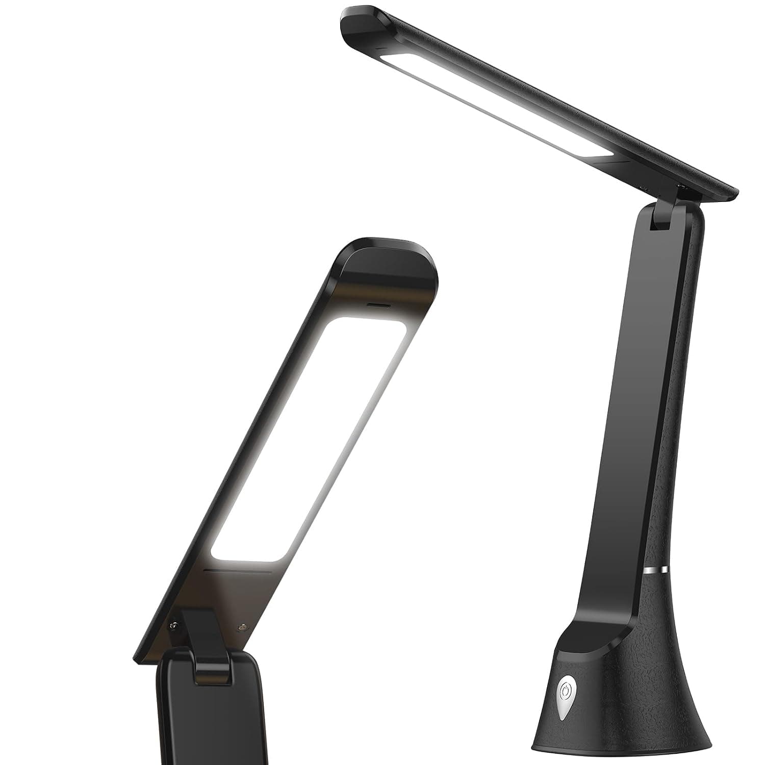 Light Therapy Lamp, 10000 LUX UV-Free LED Sunlight Light, Full Spectrum Mood Light, Touch Control Desk Lamp with Night Light Function Work Office Home -Black