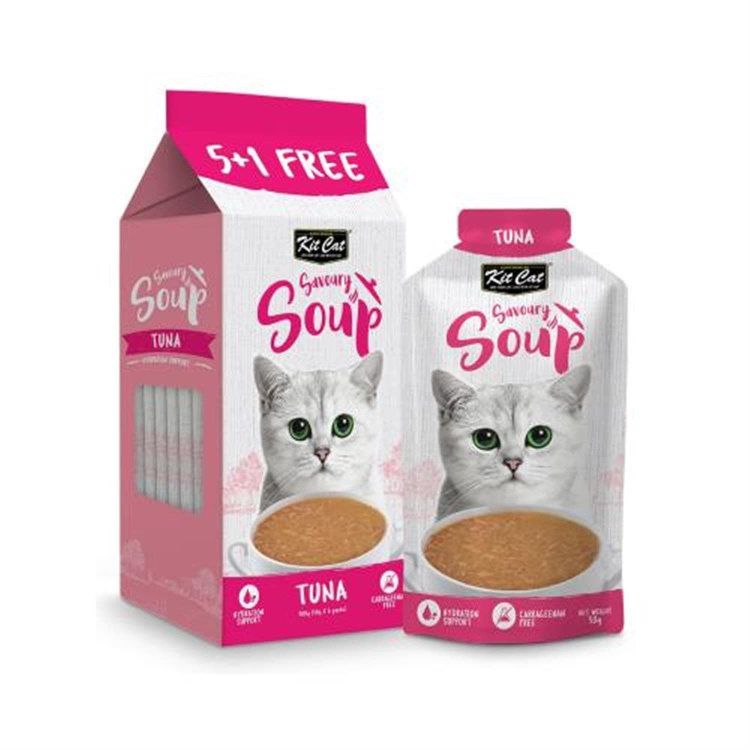 Kit Cat Savoury Soup Bags Salmon 6x50ml - Tuna