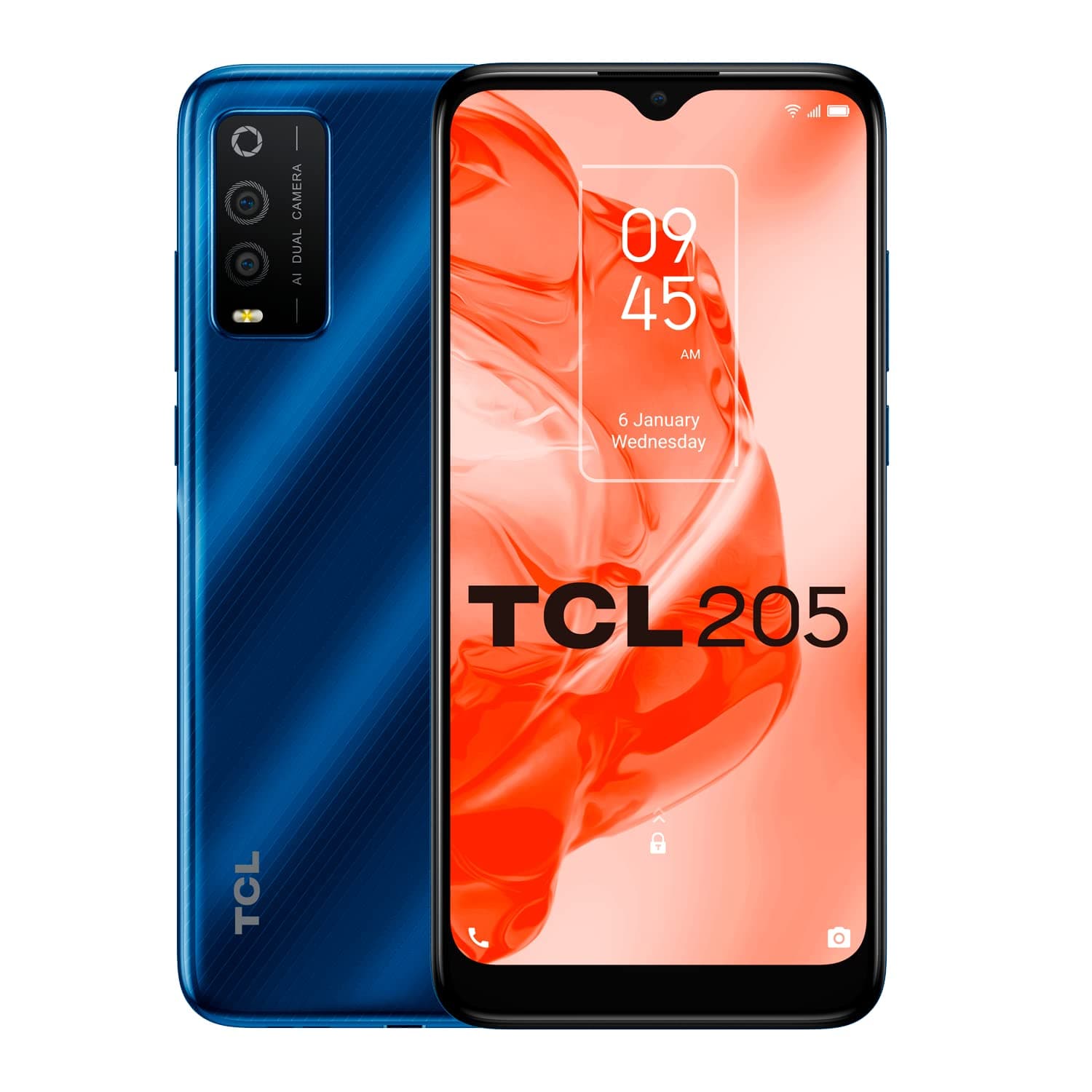TCL 205 DUAL-SIM 32GB ROM + 2GB RAM (GSM Only | No CDMA) Factory Unlocked 4G/LTE Smartphone (Blue) - International Version
