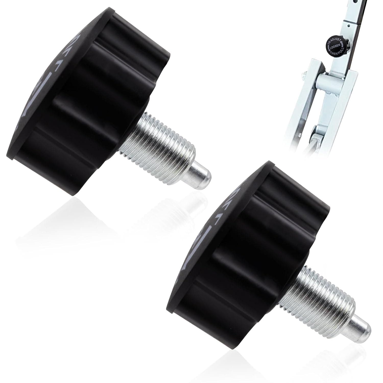 M16 Pull Pin Knob 2PCS Spring Adjustment Fitness Pop-up Knob Exercise Bike Replacement Parts for Fitness Equipment (Large)