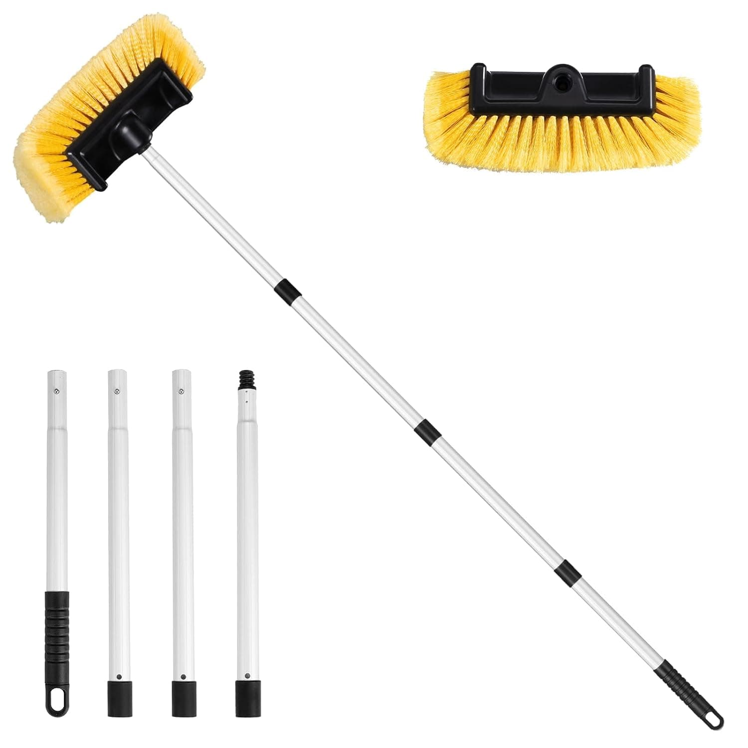 Paporich 62" Car Wash Brush with Long Handle, Cars Washing Brushes Scratch-Free Wash Mop Kit, Cars Brushes for Washing Exterior, Car Cleaning Brush Supplies, Universal for RV Truck SUV