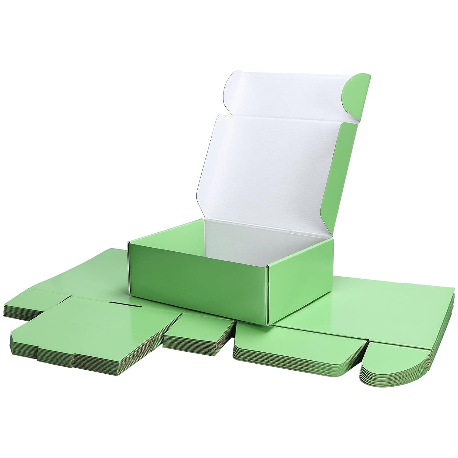 PHAREGE 12x9x4 inch Gift Shipping Boxes Bulk 20 Pack Green, Tab Lock Tuck Top Mailing Boxes for Packaging Small Business, Medium Cardboard Mailer Boxes for Wrapping Present