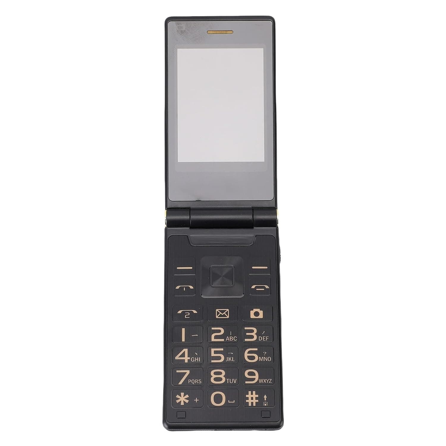 Flip Phone, 3.0 Inch Inner Screen 1.8 Inch Outer Screen Double Display Large Buttons 5900mAh Battery 1.3MP Camera, with SOS LED Flashlight (Tarnish)