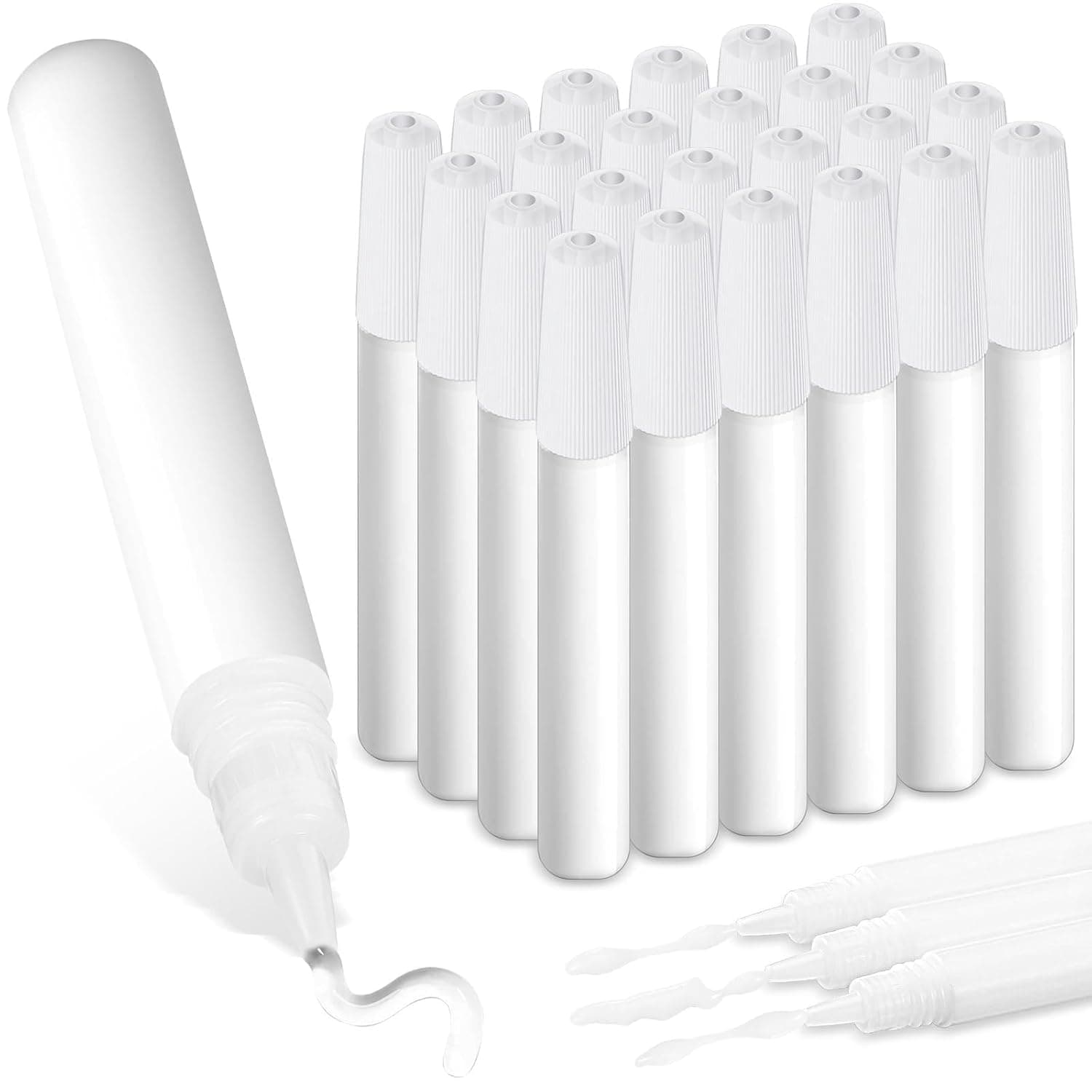 24 Pcs Glue Pens for Arts and Crafts, White Quick Drying glue Pens, Sticky Glue Pens, Diy Craft Supplies For Crafting, Scrapbooking, Card Making, For School, Handmade, Paper Crafts, Durable Plastic