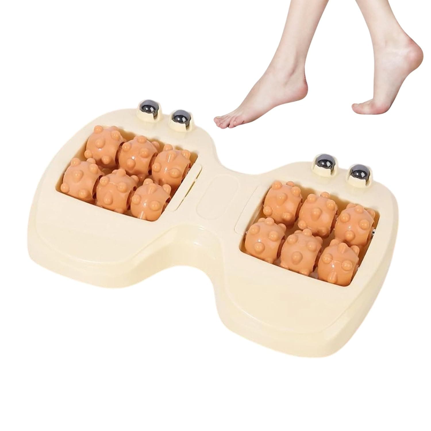 Foot Massage Roller Ergonomic Portable Magnetic Beads Massage Tool Care | Feet Roller Double Muscle Relaxation Ergonomic Portable Sole Massage Foot Care Relaxation for Home Travel Daily Work