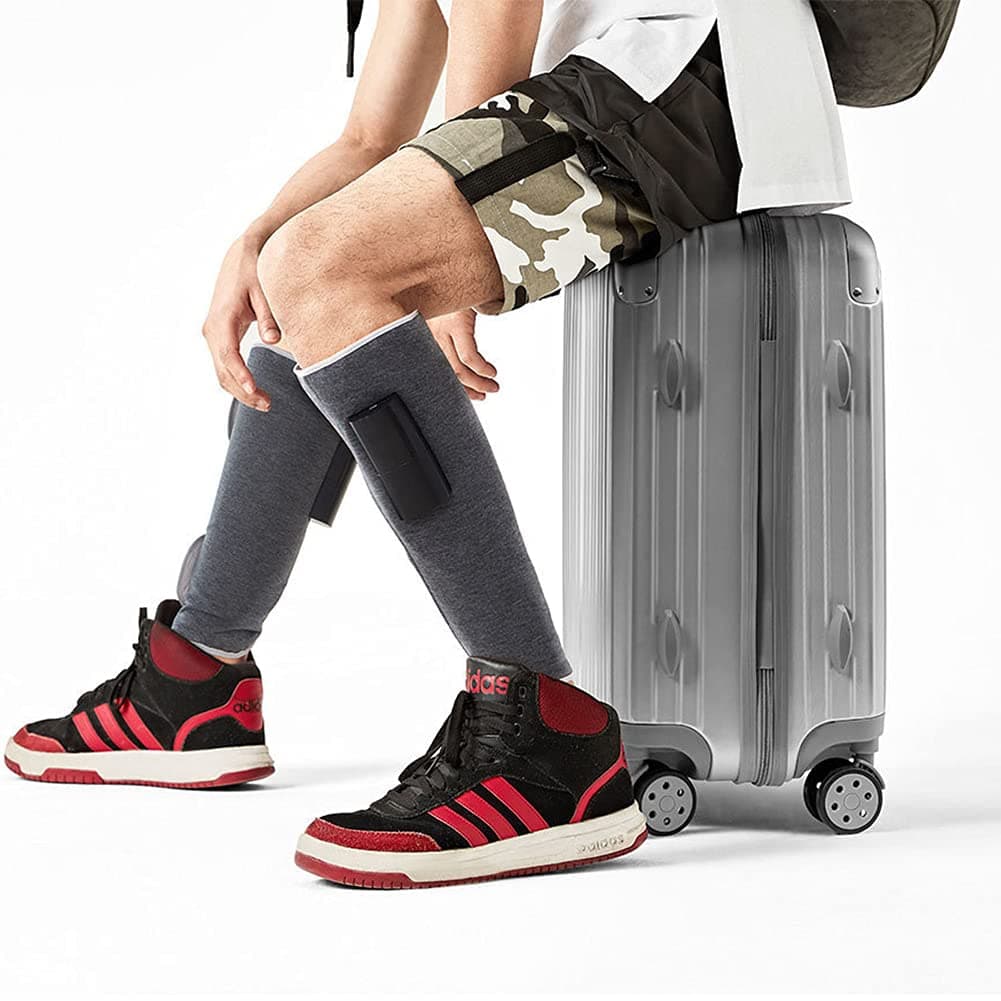 Cordless Leg Massage Device for Legs, Electric Circulation Massager, Air Compression for Massage and Relaxation Calf with Portable Handheld Controller HunShie