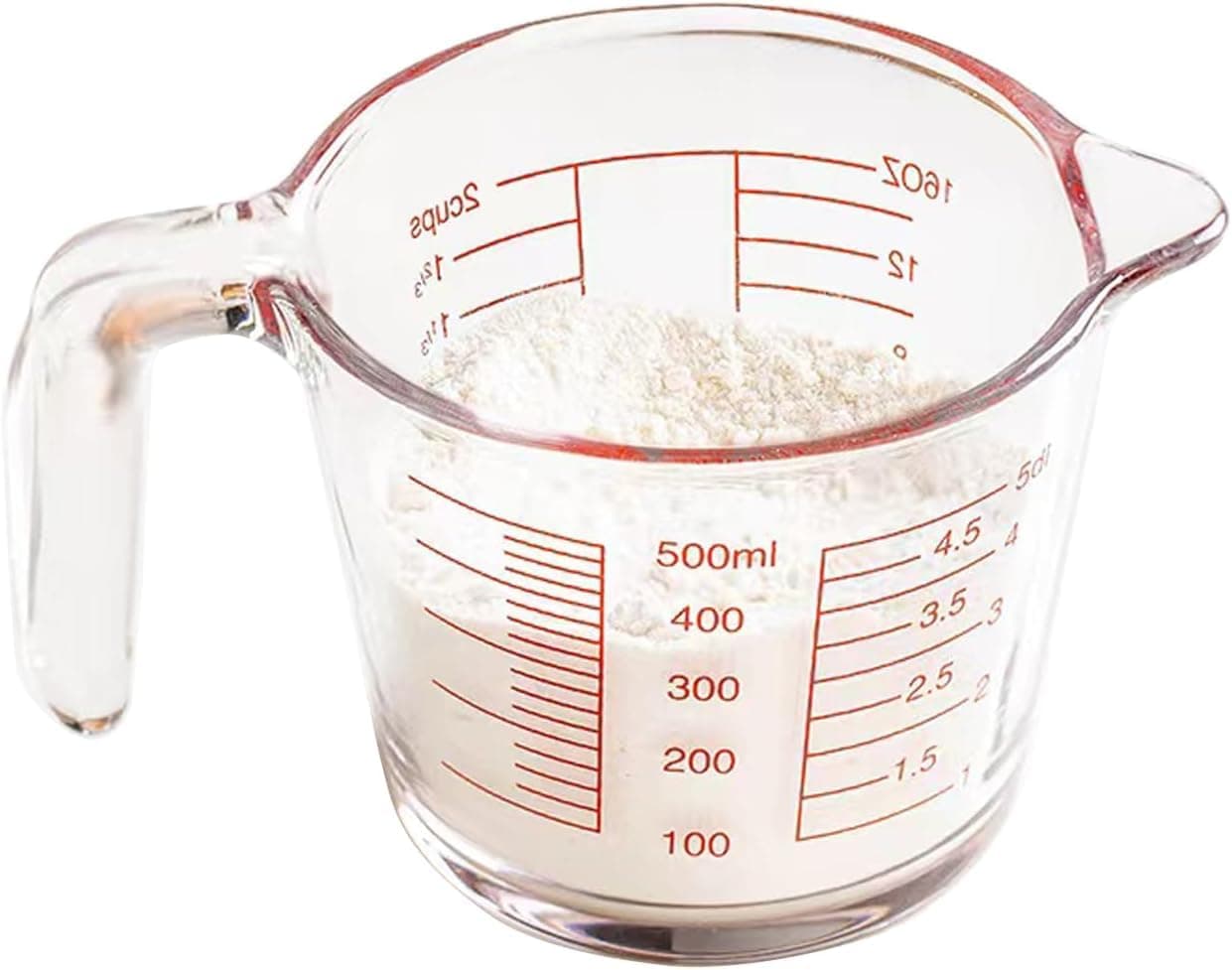 500 ml-Measuring Cup – Measure Liquid, Oil and Baking Items for Kitchen & Restaurant Purpose – Microwave, Freezer & Dishwasher Safe – Cook with Accuracy