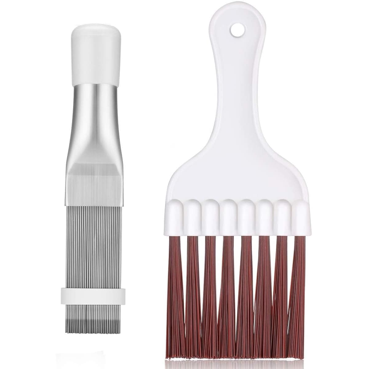 مشط زعنفة مكثف من الستانلس ستيل من لا ناجو، فرشاة تنظيف مكثف ومبخر، اداة اصلاح المبرد، قطعتين