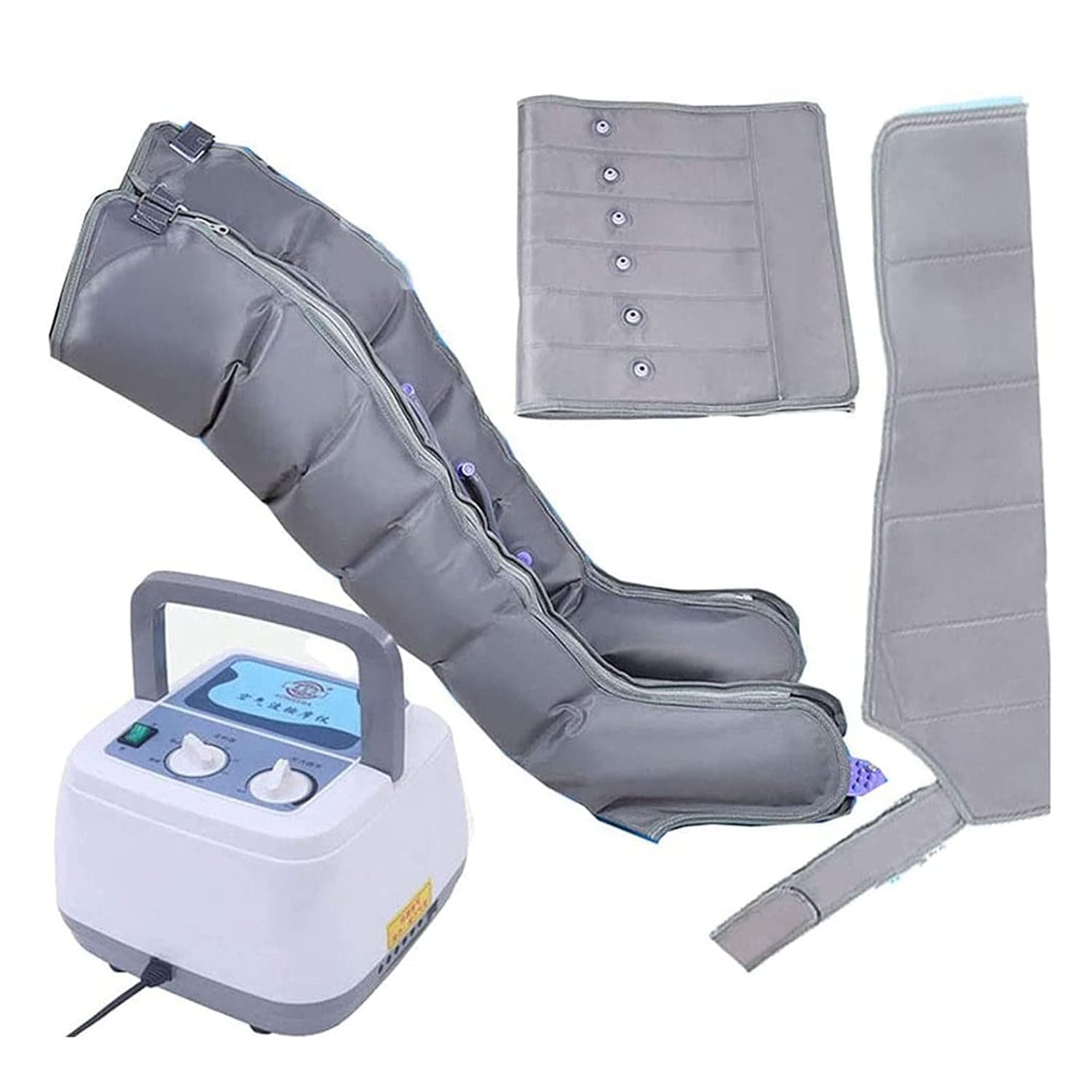 Alleviate Pain & Improve Circulation with Air Compression Boots Inflatable Massage Machine - Pneumatic Air Therapy for Relaxation - Includes Waist Leg Wraps, Foot Ankles, Calf Pressotherapy