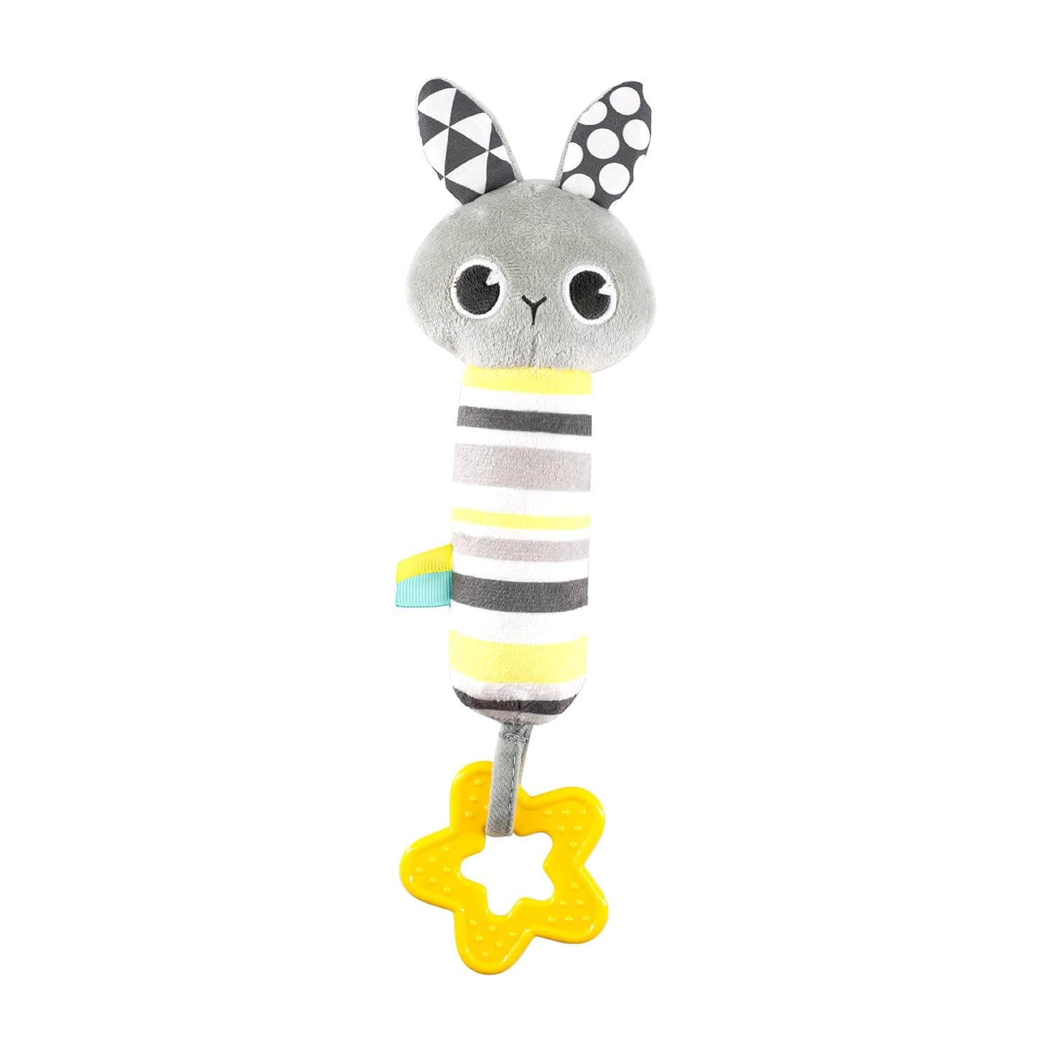 The Moon Brand Soft Rattle Plush Toy: Explore the Vibrant Forest with Adorable Animal Characters Perfect for Sensory Development and Safe for Babies with Teether 0m+ –Bunny