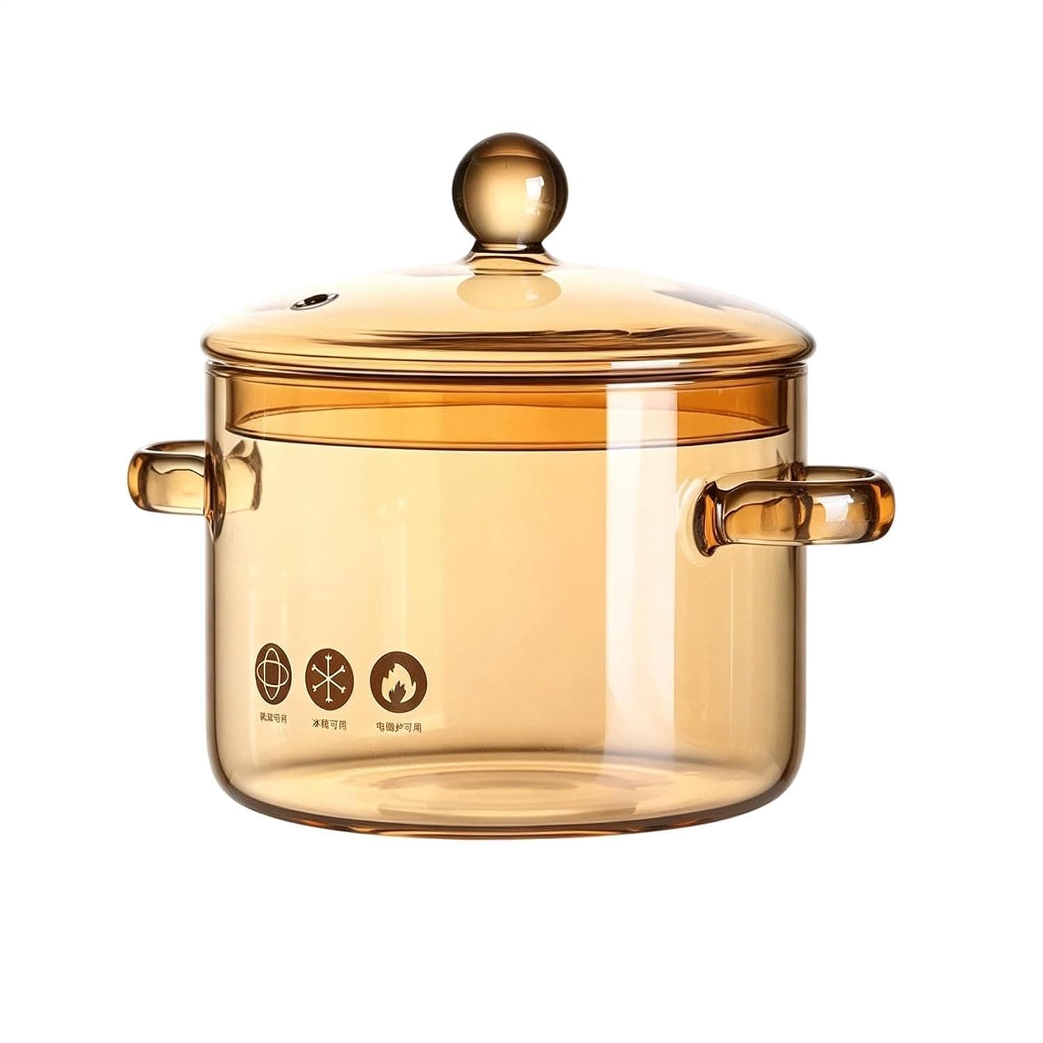 Simmer Pot Heat-resistant Clear Glass Pan with Lid | Cooking Clear Pots for Hot Simmer Food Stove Oven Microwave Tea Pasta Soup Home