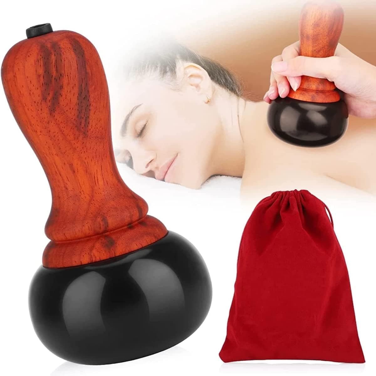 Electric Hot Stones Massage Kit with Temperature Control, Includes Natural Bian Stone Gua Sha Scraping Massage Tools, Ideal for SPA, Relaxation, Pain Relief and Massage Treatments