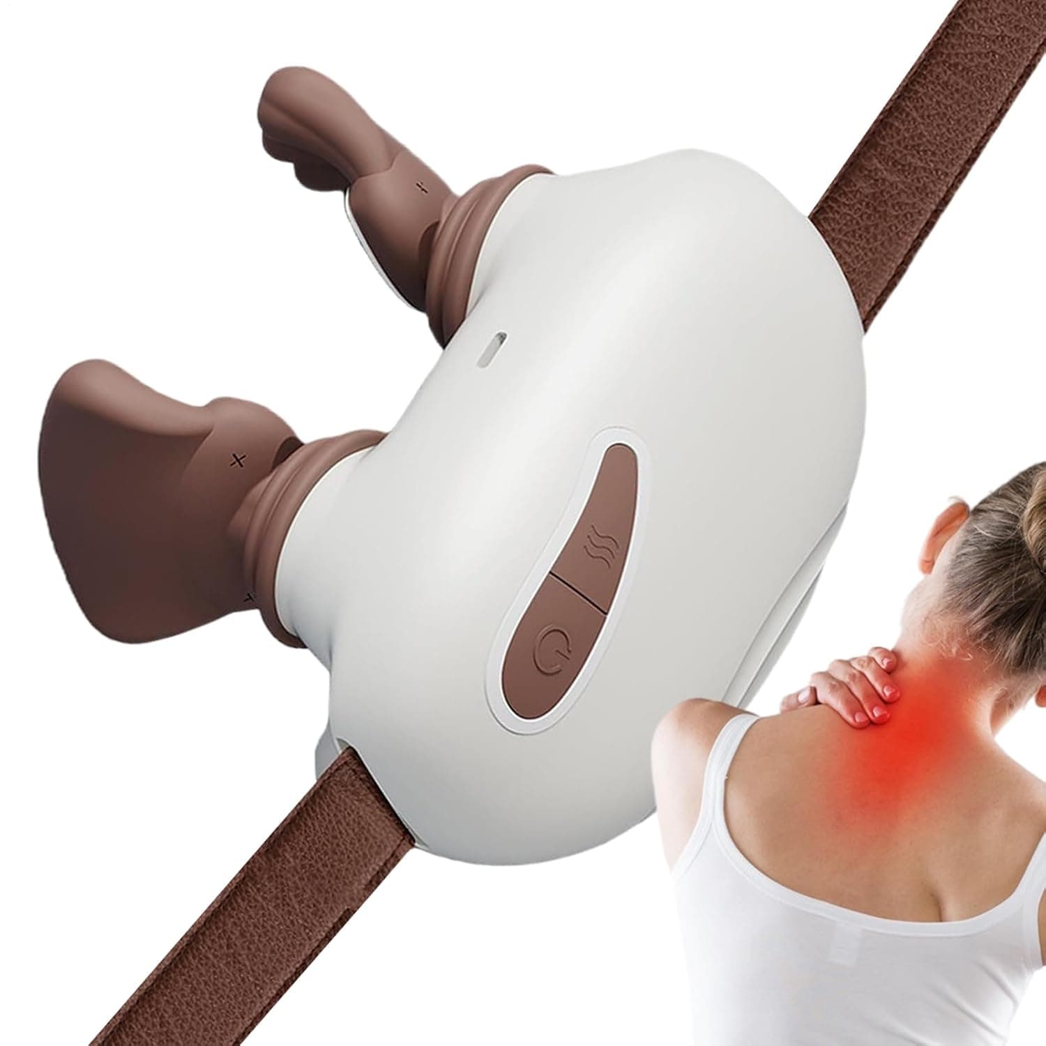 Neck Massager Cordless Heating Health Care | Adjustable Tissue Shoulder Massager for Men Women Dad Mother Home Office Gym Work Travel Exercise Bed Watching TV