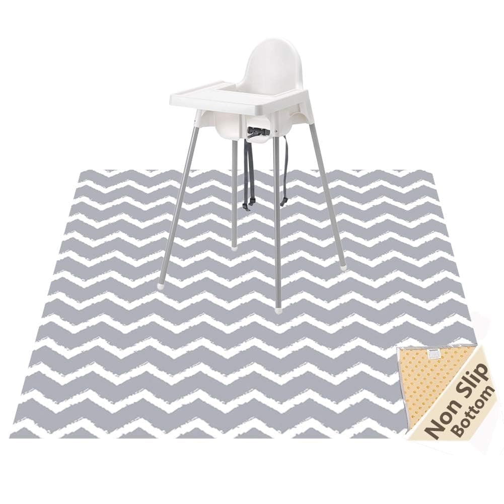 Joyzzz Highchair Splash Mat, 130 x 130 cm Splash Mat, Waterproof and Washable Spill Mat, Anti Slip Floor Protector, Portable Floor Protector for Baby, Kids, Durable Spill, Splash Mat for Pet