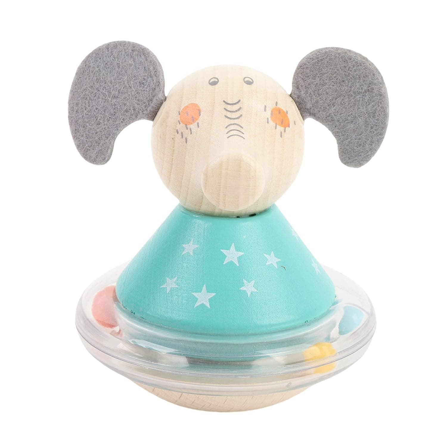 Animal Musical Wobbler Kids Wooden Cute Cartoon Infants Toddlers Educational Toy L
