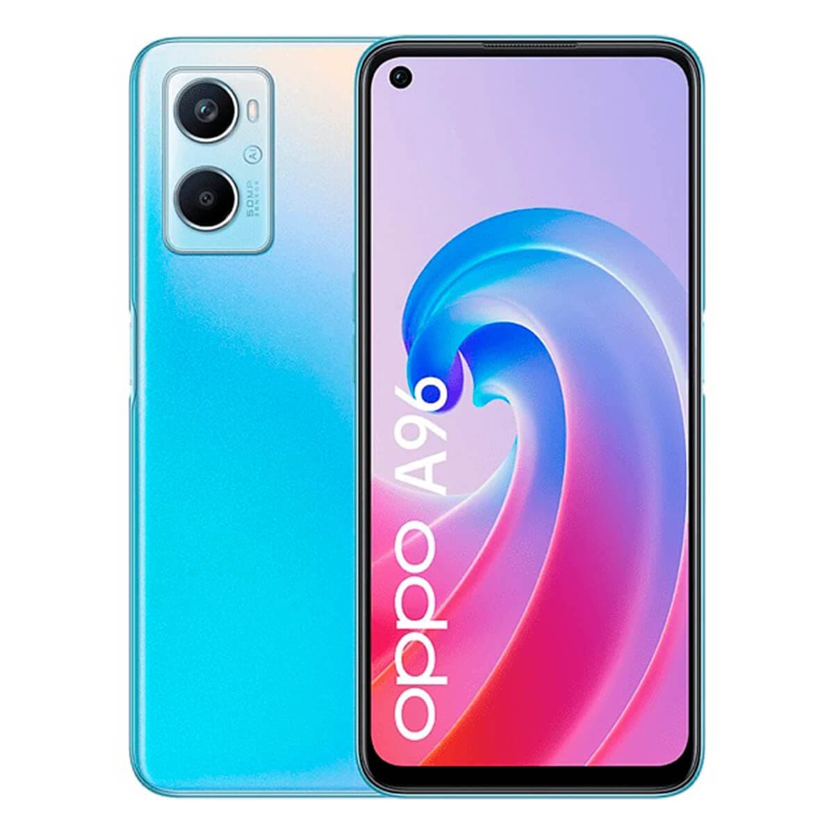 Oppo A96 Dual-SIM 128GB ROM + 8GB RAM (GSM Only | No CDMA) Factory Unlocked 4G/LTE SmartPhone (Blue) - International Version