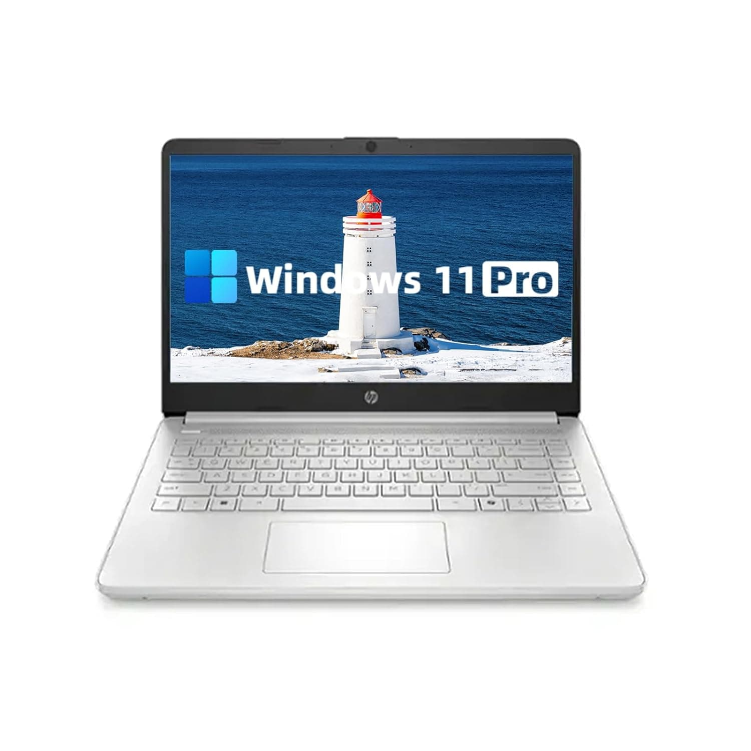 HP 14'' Light Student Laptop - Microsoft Office 365 | Windows 11 Pro | 14 inch HD | AI-Powered | 11 Hr Batter | N-Serious Laptop | 16GB RAM, 128GB UFS, 256GB Extend Micro SD | Silver