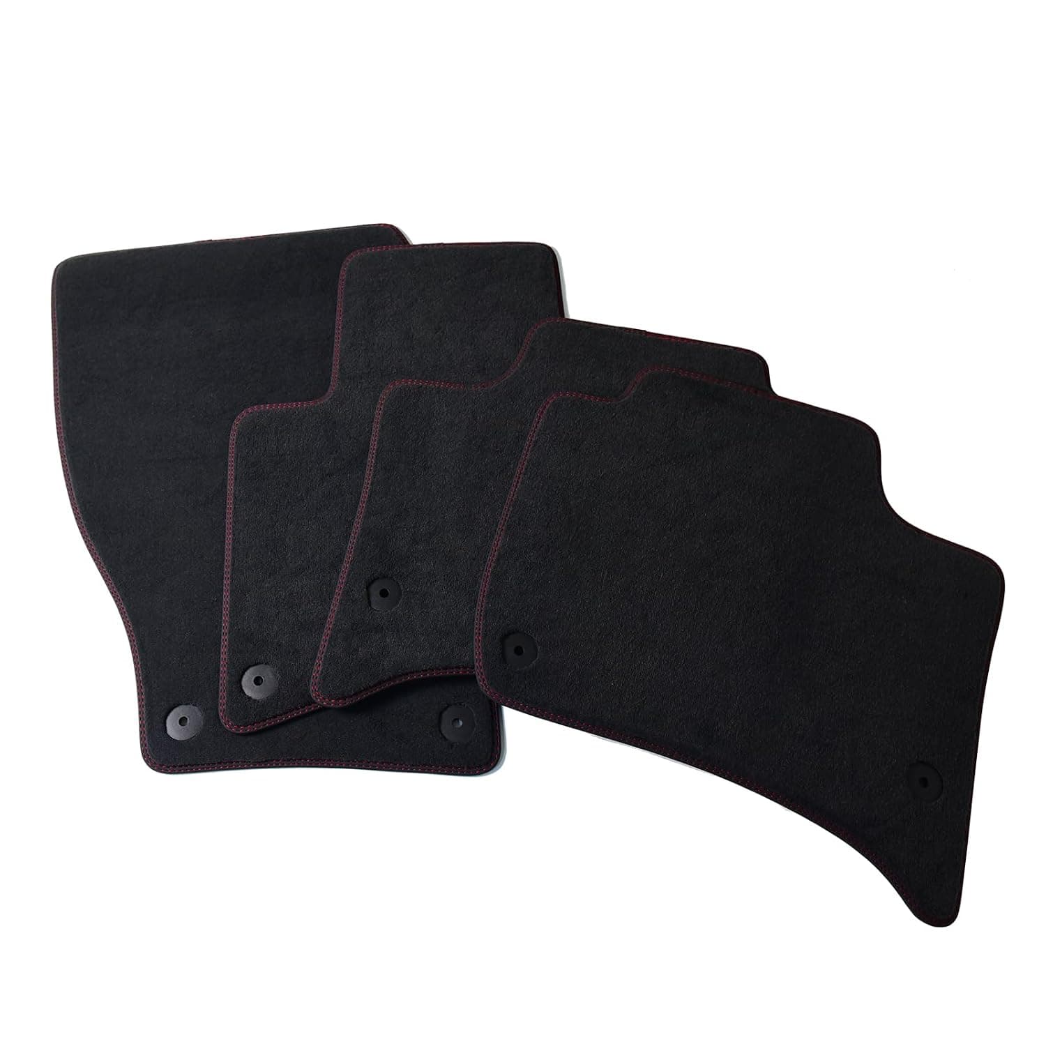 Car Floor Mats for Porsche Cayenne 2011-2017 (92A 958) S GTS Turbo E-Hybrid 4 PCS Carpet OEM Style Velour,Double Thread-White