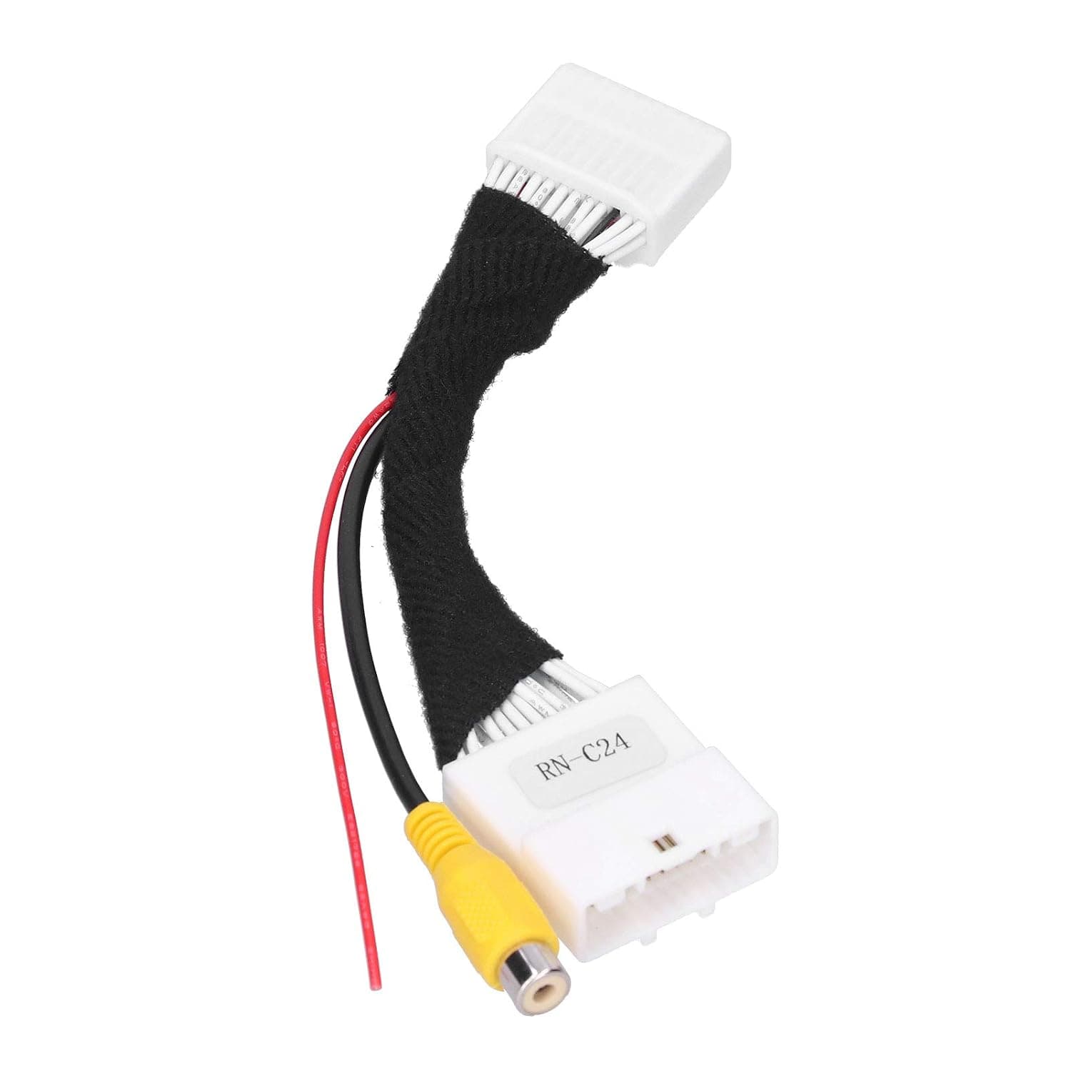 Vehicle reverse parking camera connection cable, 24 pins adapter line wiring, rear view camera connector, backup wire harness for car reversing camera