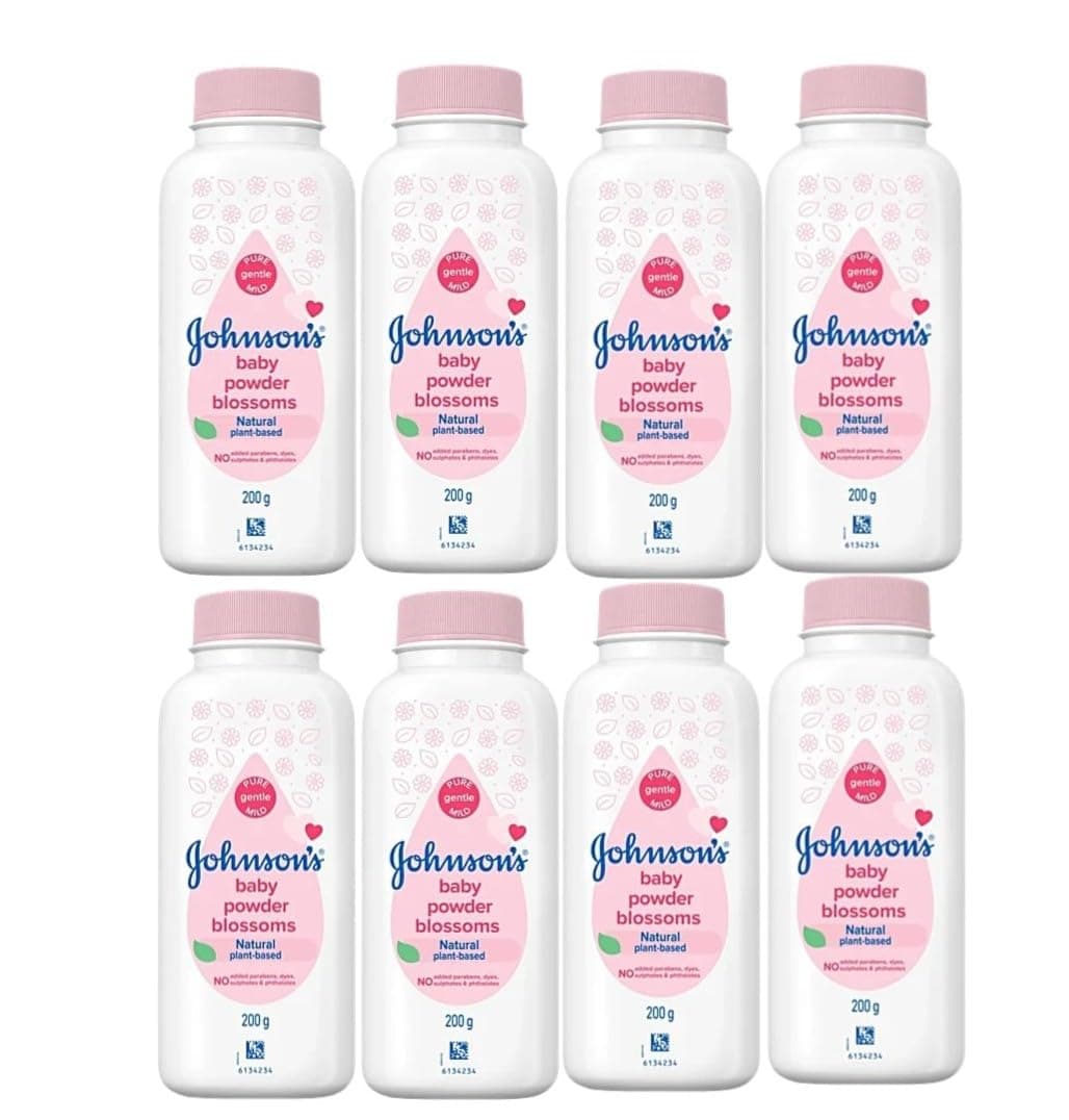 John&Son Baby Blossoms Baby Powder, 200g, 8 Pack