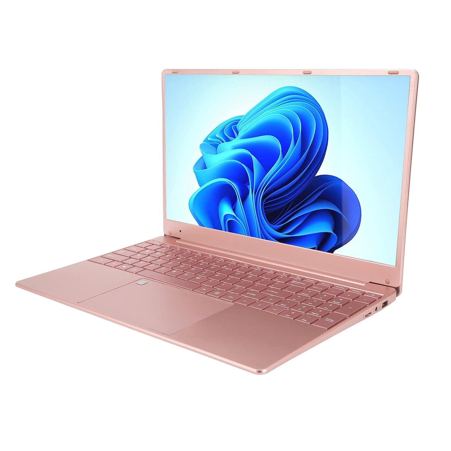 Generic PC Portable, Quad Core 16GB RAM 256G ROM 15.6 Inch Laptop Rose Gold 100-240V with Numerical Keyboard for Entertainment for 10 (16+256G UK Plug)
