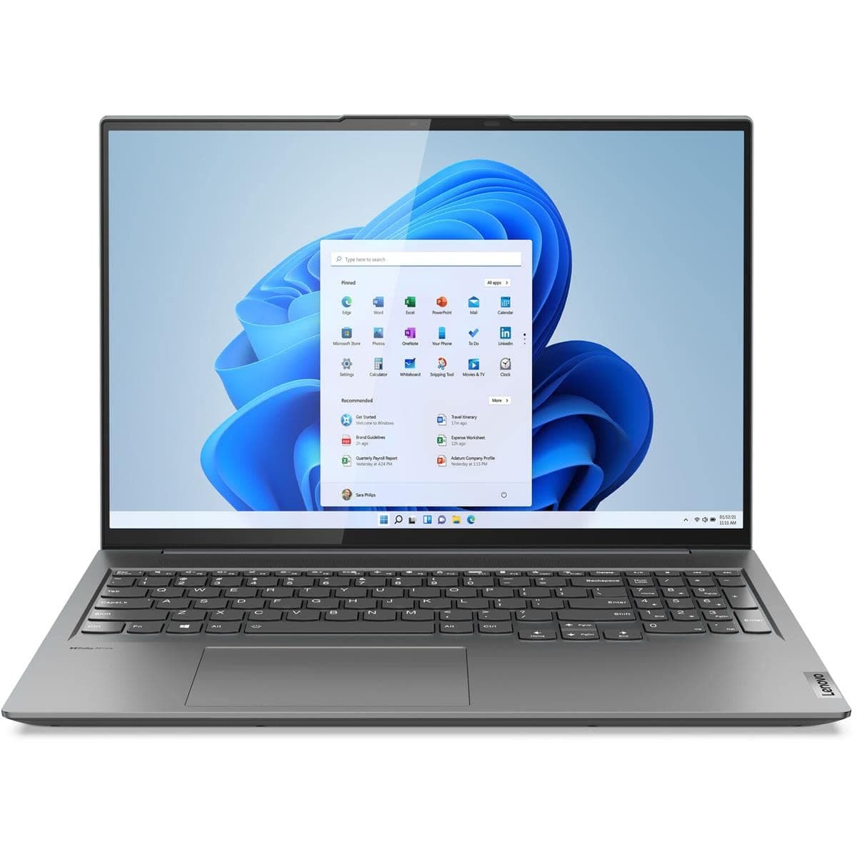 Lenovo Slim 7i 161AH7 Laptop With 16-Inch Display, Core i7-12700H Processor/32GB RAM/1TB SSD/Intel Iris XE Graphics/Windows 11 Home English Storm Grey