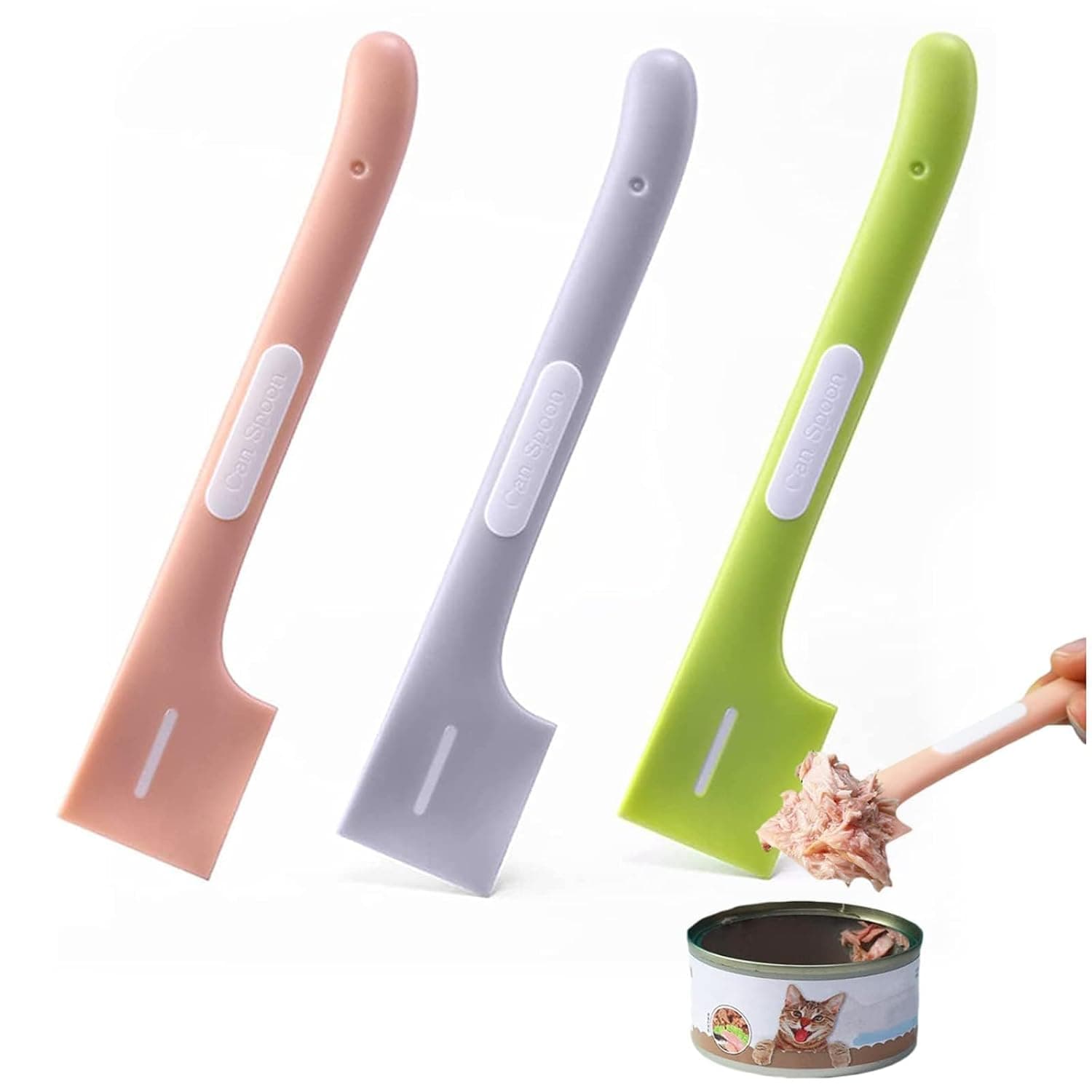 Bukela Pet Food Spoon Set 3PCS Mixing Spoons Canned Scoop for Cat Dog Feeding Wet Food