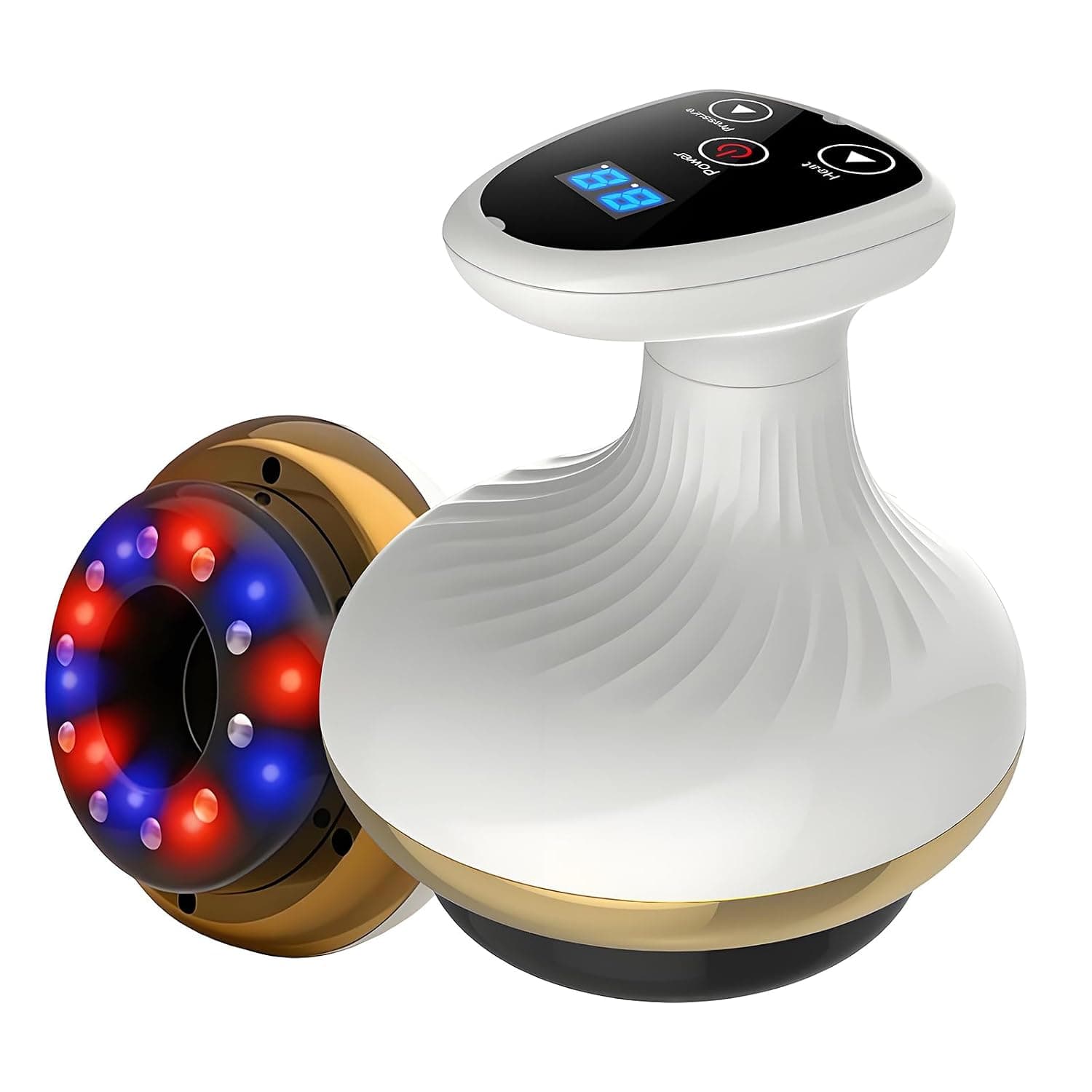 Vacuvia for Cellulite Machine with LED Light & Vibration, 9 Adjustable Suction Levels for Arms, Legs, Abdomen & Back, Rechargeable Handheld Body Massager for Skin Firming & Deep Relaxation