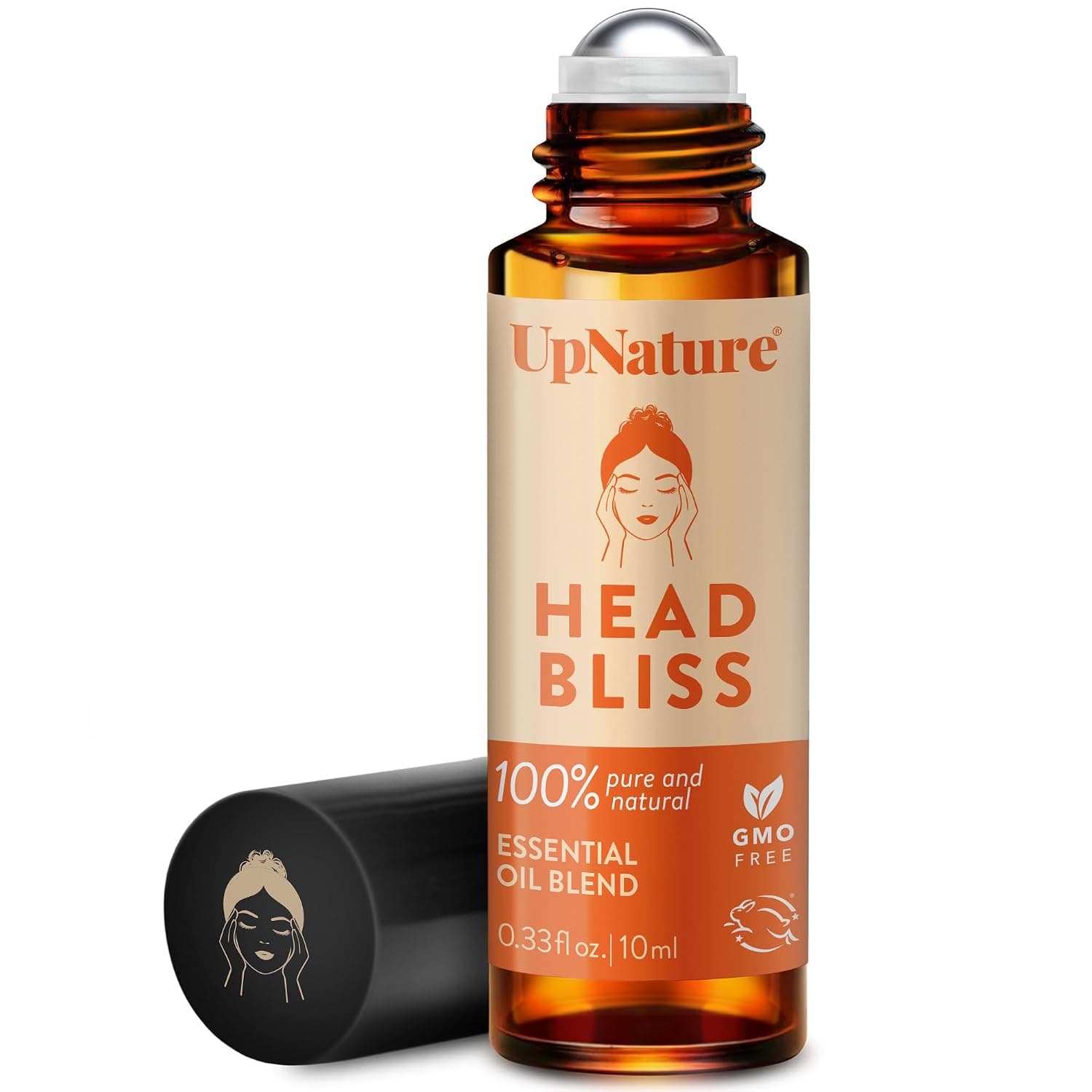 UpNature Head Bliss Essential Oil Roll-On Blend Comfort Instant Cooling Effect - Essential for Work or Travel