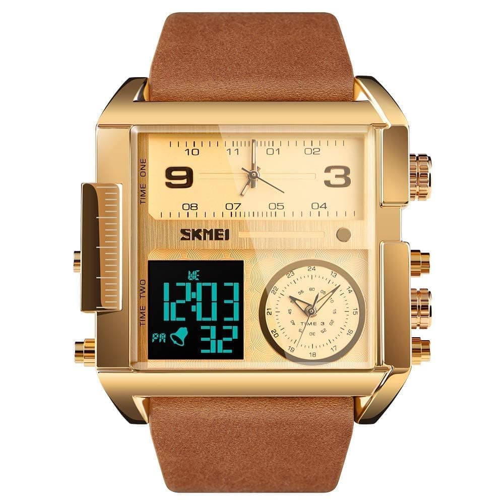 Joyzzz Men'S Digital Sports Watch, LED Analog Quartz Wristwatch with Stopwatch and Alarm, 3ATM Waterproof, Multi-Function Sports Timepiece for Men, Ideal for Running, Swimming, Outdoor Activities