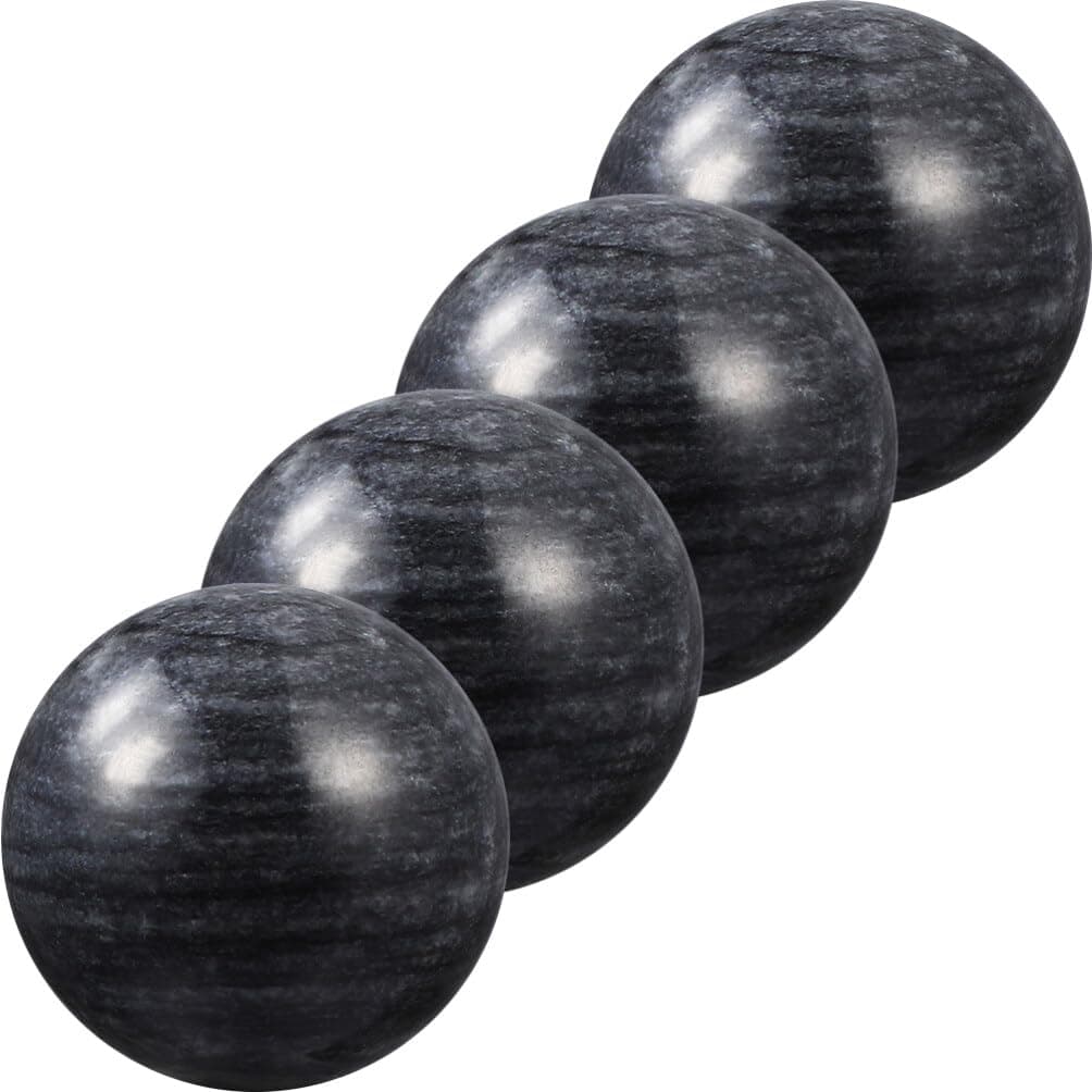 Healvian 4pcs Portable Jade Massage for Hand Therapy Smooth Rolling Exercise for Relaxation and Handheld Therapy Tools for Muscle Relief