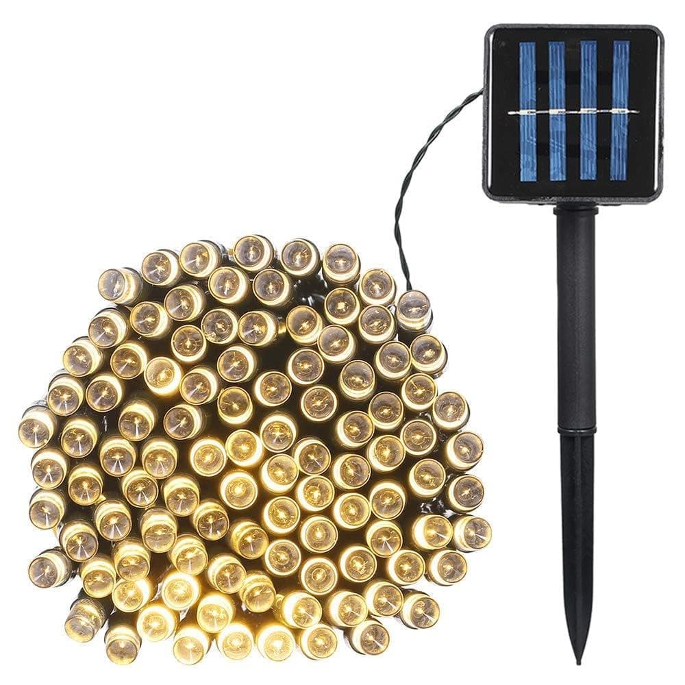 Fawoonu Solar Powered String Light 100200 LEDs 2 Lighting Modes Lights IP65 Water-resistant Outdoor Fairy Lighting for Holiday Party Living Room Garden Patio