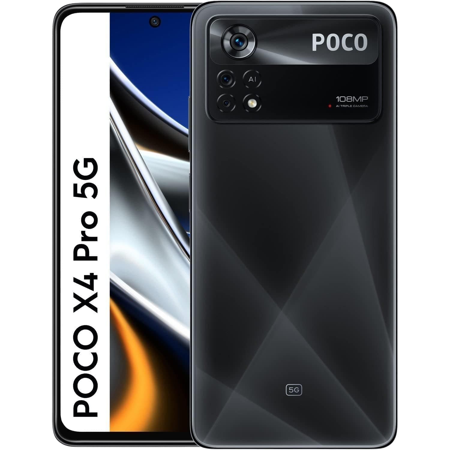 POCO Xiaomi X4 Pro Dual-SIM 128GB ROM + 6GB RAM (GSM only | No CDMA) Factory Unlocked 5G Smartphone (Laser Black) - International Version, Bluetooth, Wi-Fi, USB