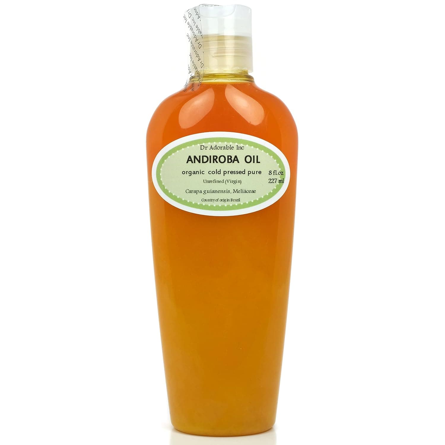 Dr Adorable - 8 oz - Andiroba Oil - Unrefined Virgin Organic | Pure Natural Moisturizing for Skin Hair Massage DIY Beauty