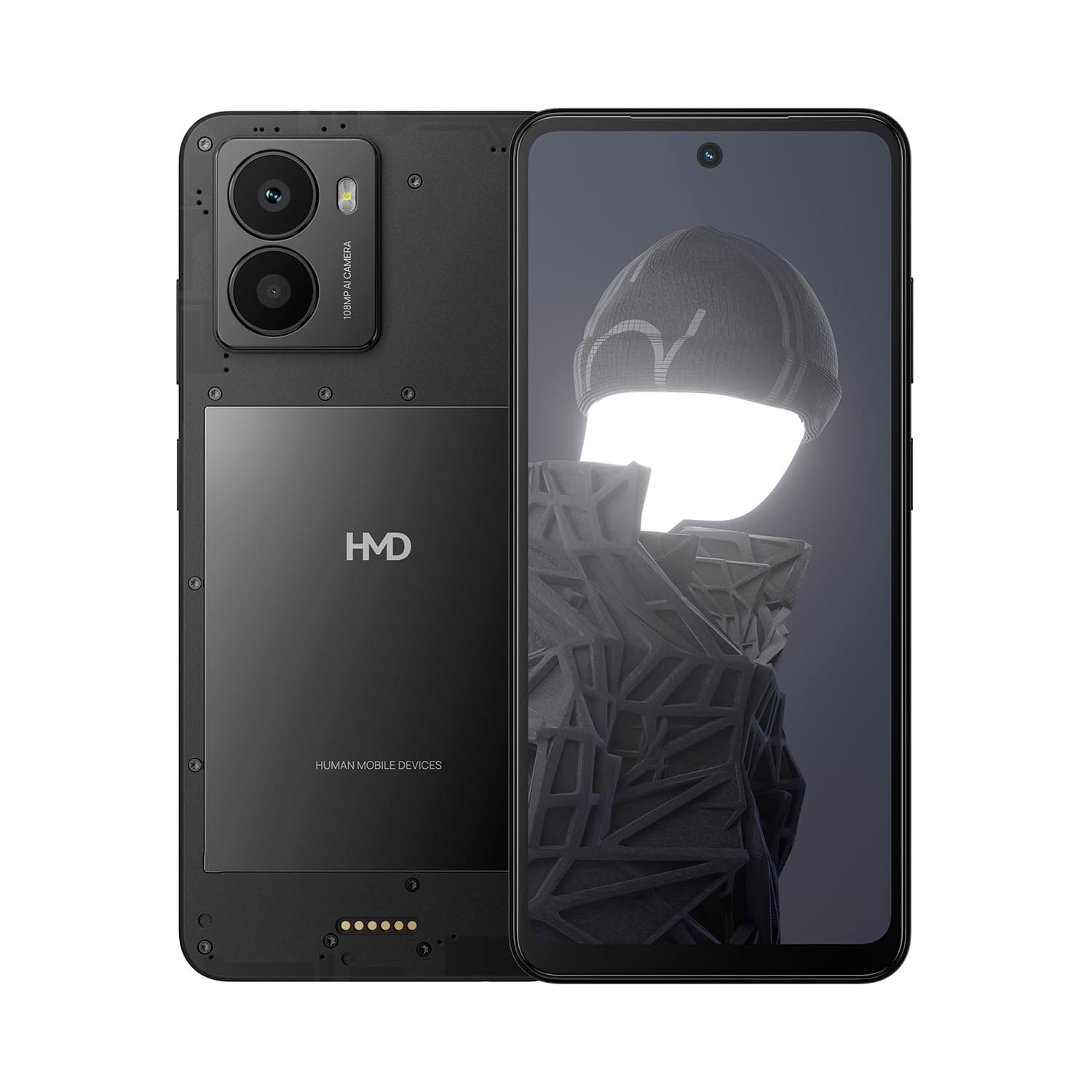 HMD Fusion | Unlocked | Dual SIM | Android 14 | 2 Day Battery | 6.56" 90Hz HD+ Display | 6GB/128GB | 108MP Dual Camera | US Version | Noir Black