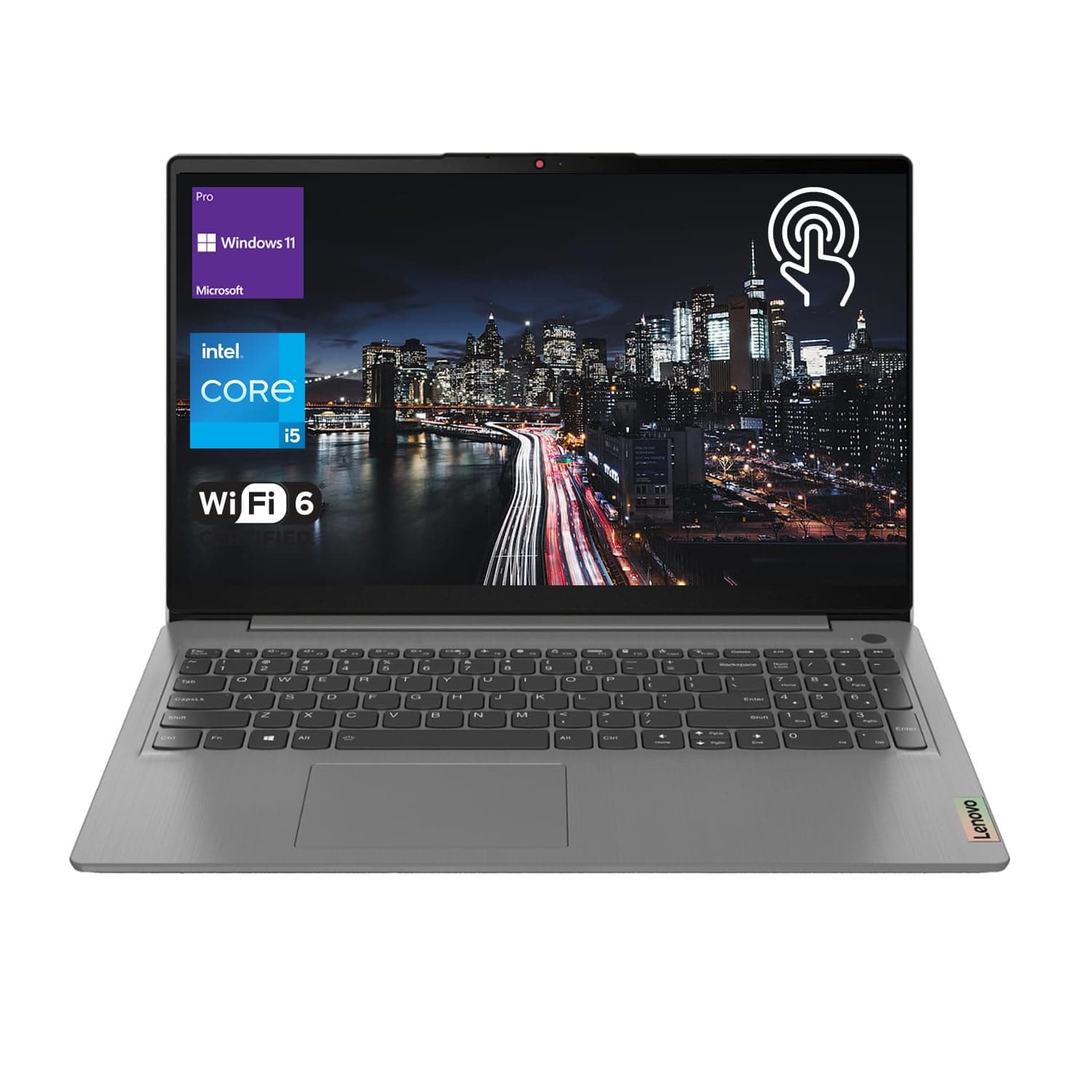Lenovo IdeaPad 3 Laptop, 15.6” FHD Touchscreen Display, Intel Core i5-1135G7 Processor, 36GB RAM, 2TB SSD, Wi-Fi 6, SD Card Reader, HDMI, Webcam, Windows 11 Pro, Grey